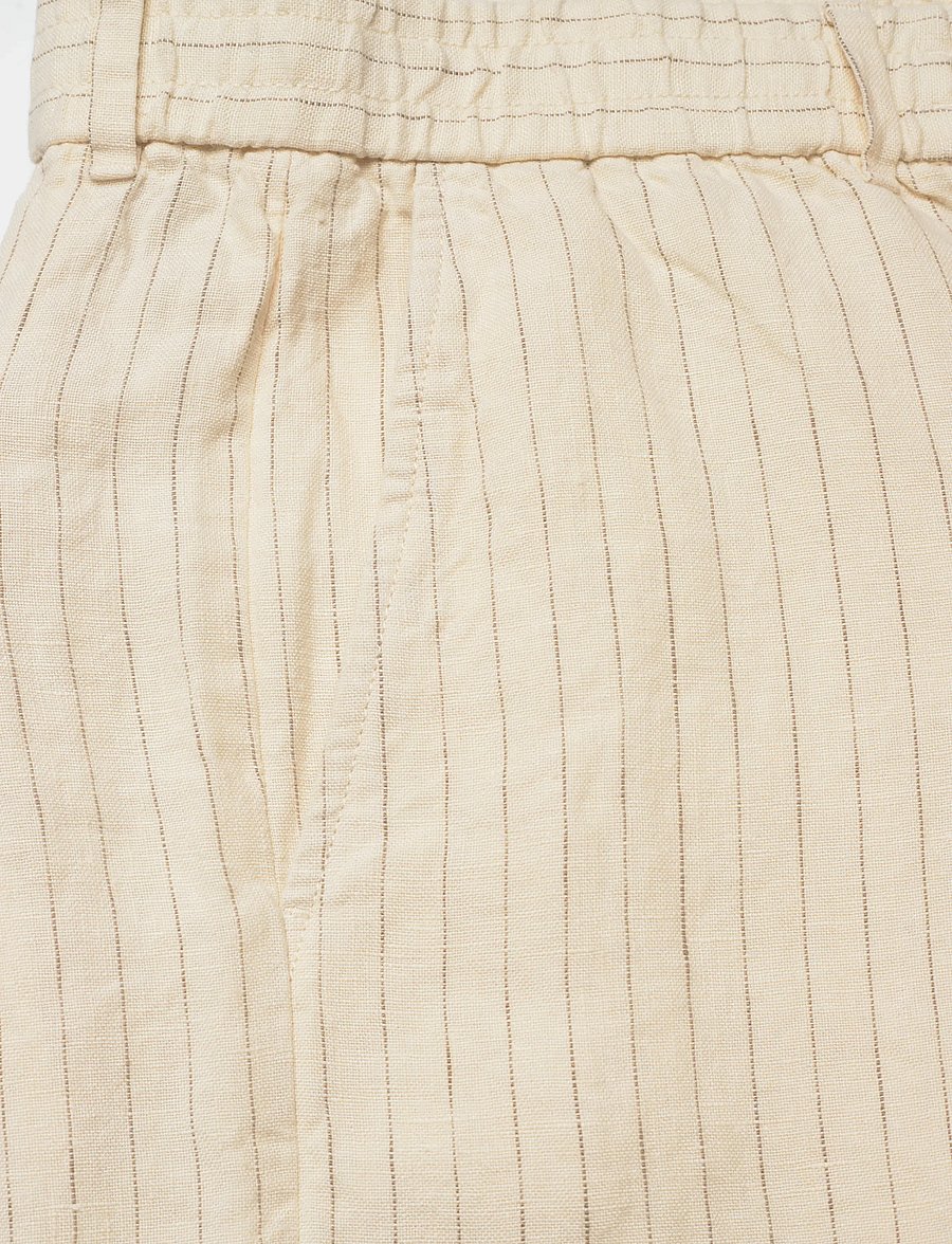 Gant - REG STRIPED LINEN DS SHORTS - hørshorts - faded beige - 5