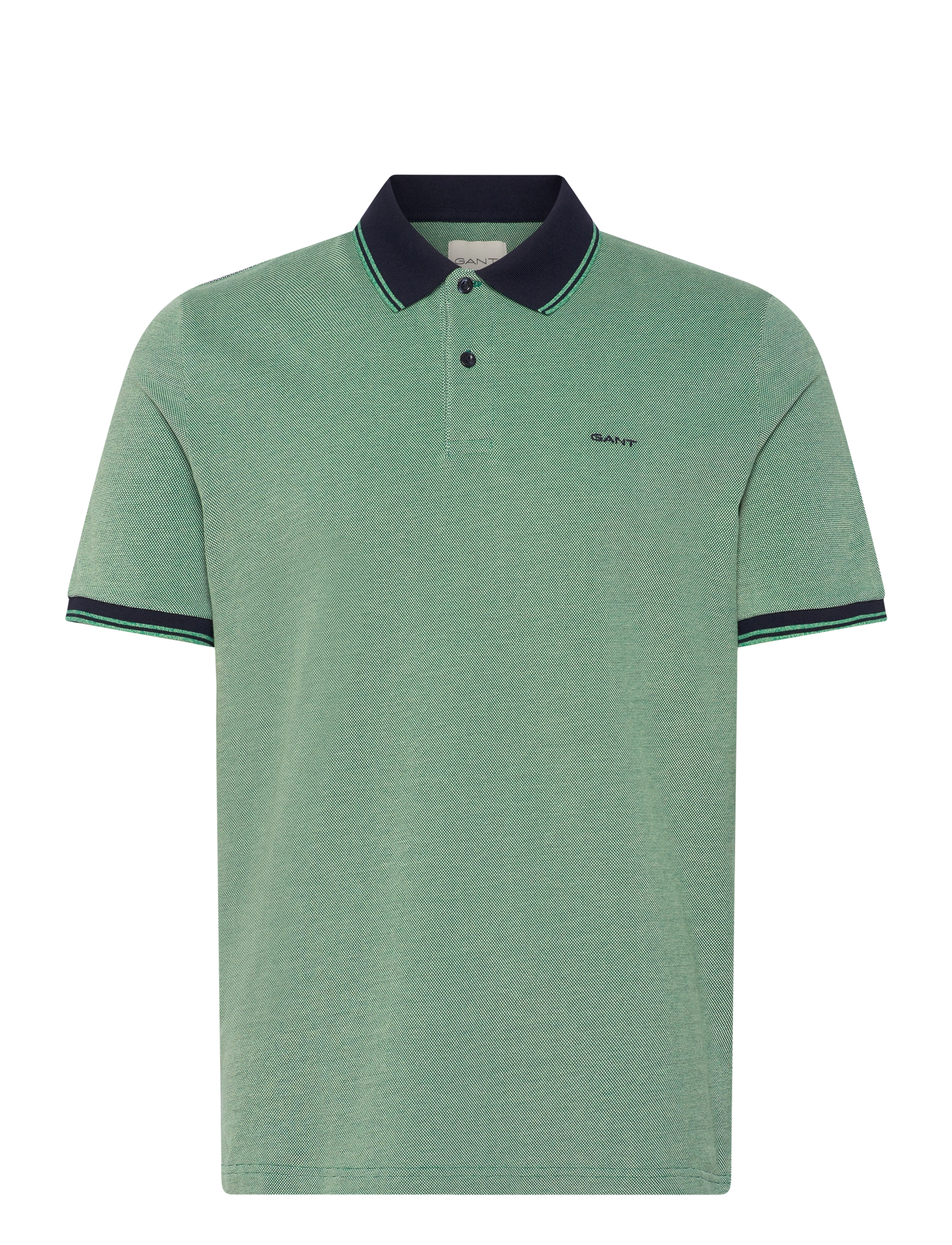 GANT 4-Col Oxford Ss Pique Grün - M - Herren