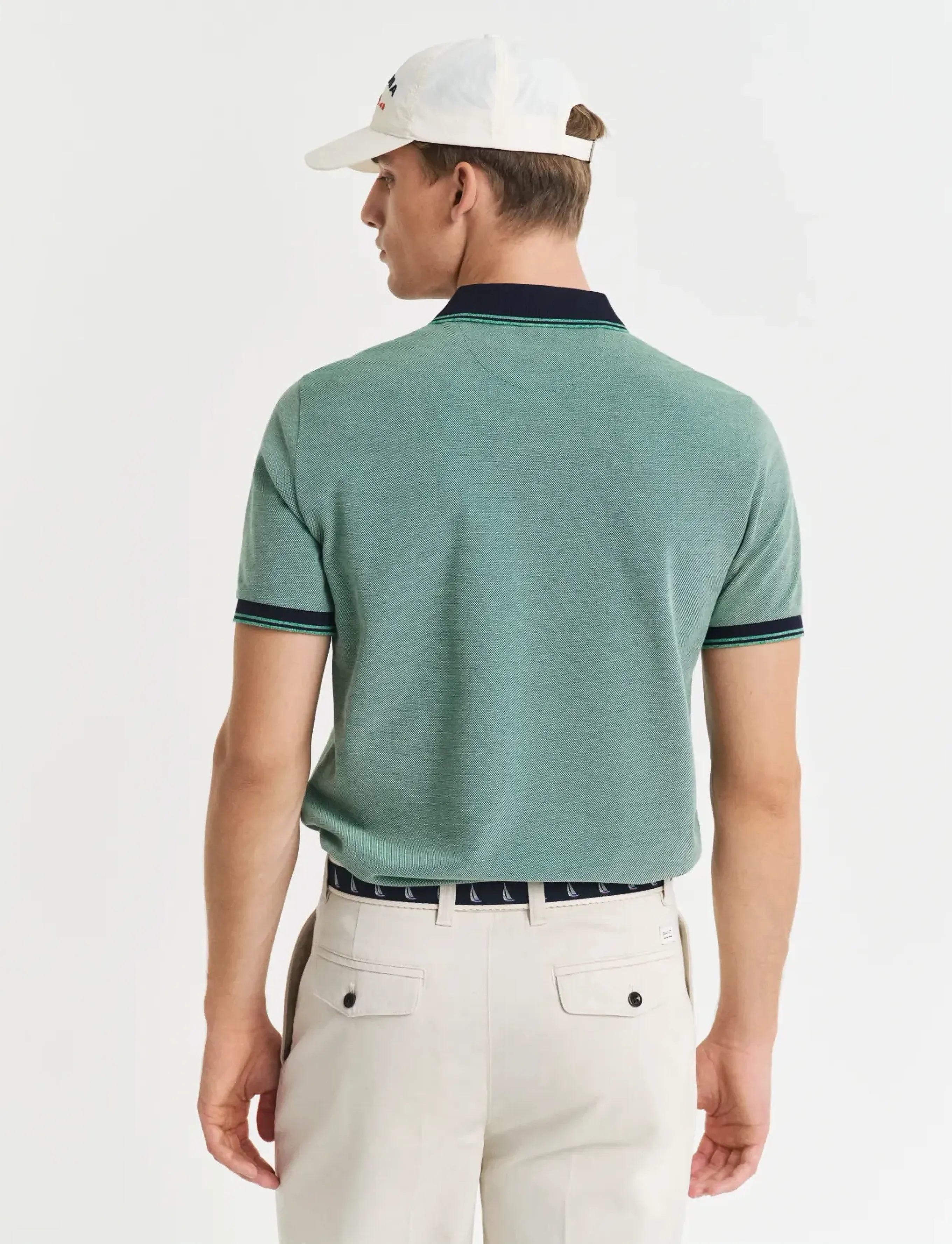 Gant - 4-COL OXFORD SS PIQUE - kortærmede poloer - deep green - 3