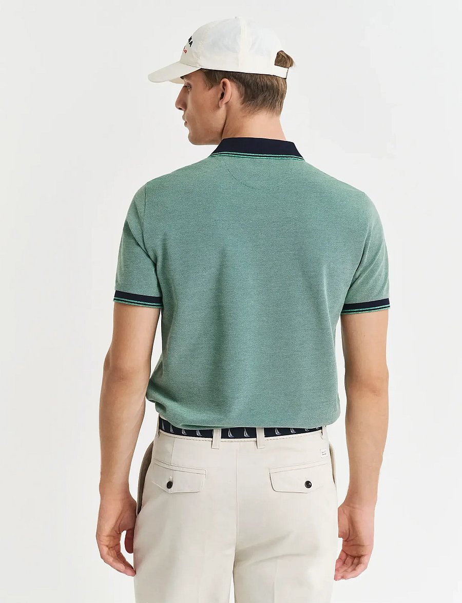 Gant - 4-COL OXFORD SS PIQUE - lühikeste varrukatega polod - deep green - 3