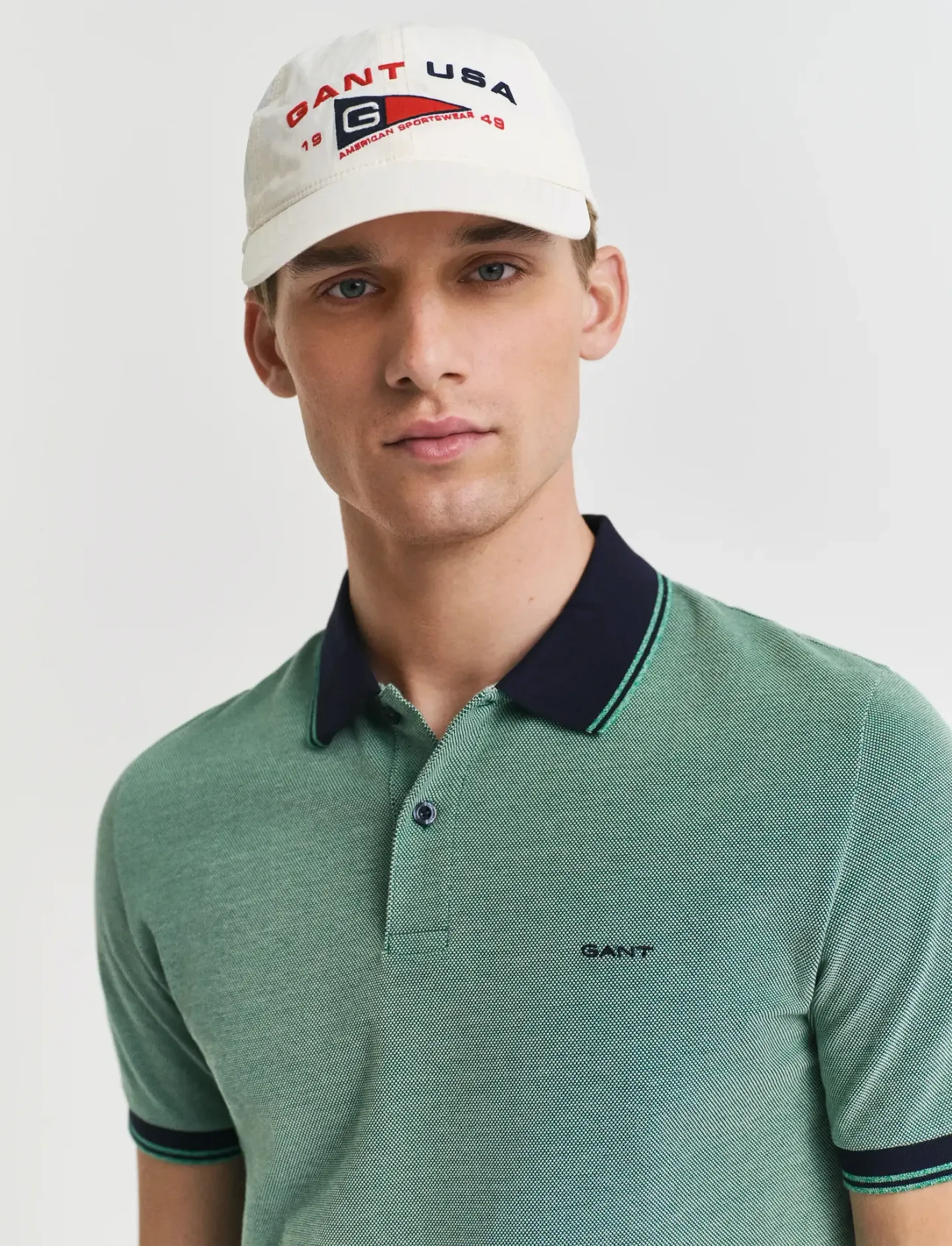 Gant - 4-COL OXFORD SS PIQUE - kortærmede poloer - deep green - 4