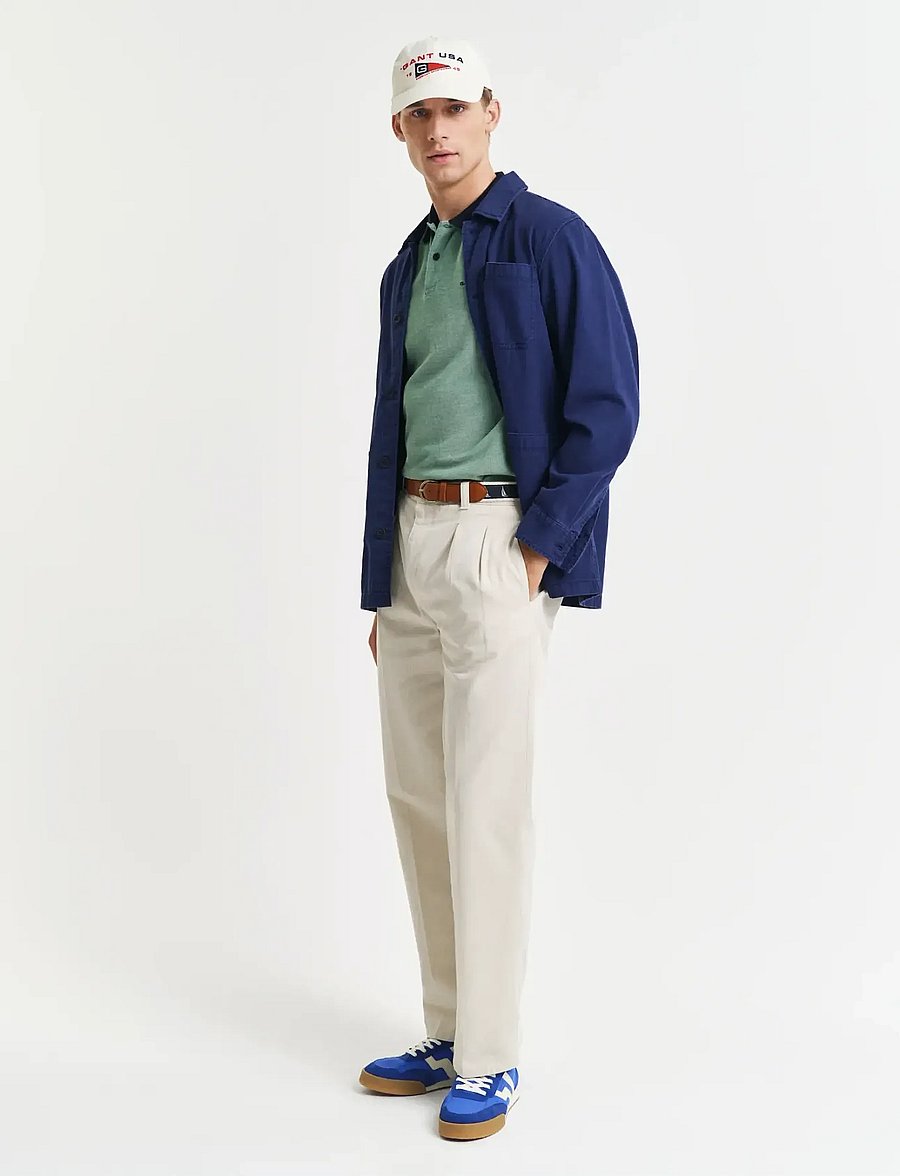 Gant - 4-COL OXFORD SS PIQUE - lühikeste varrukatega polod - deep green - 5