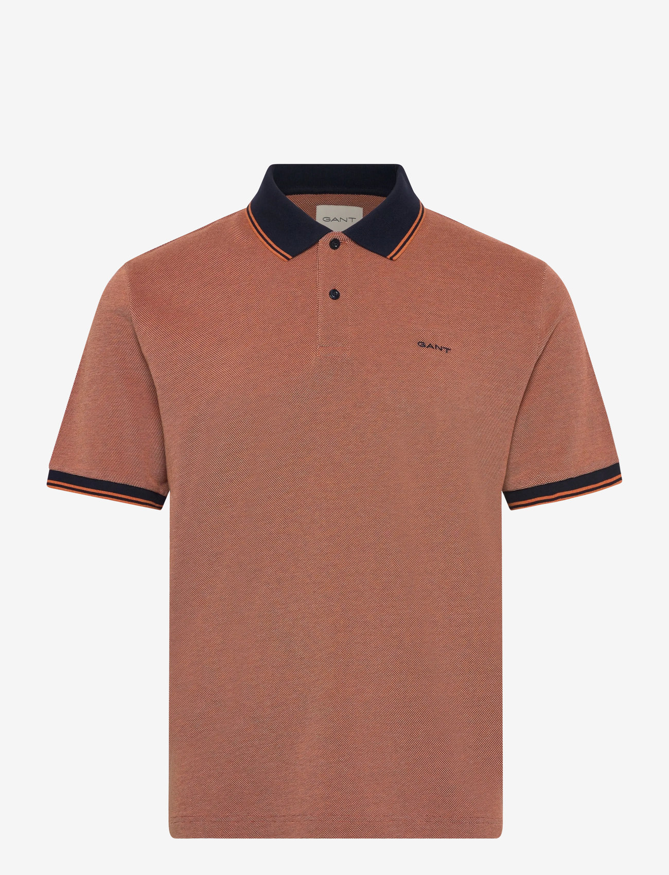 GANT - 4-COL OXFORD SS PIQUE - kortärmade pikéer - deep orange - 0