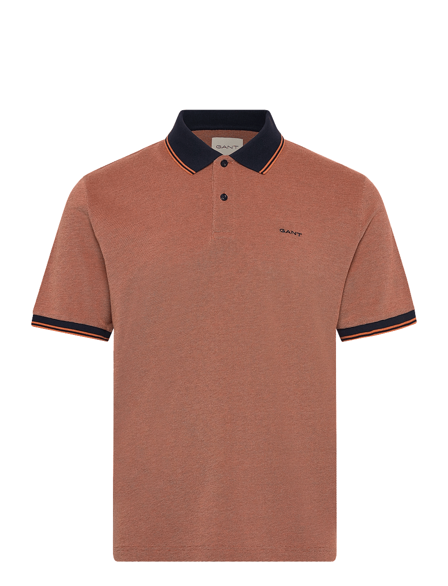 Gant - 4-COL OXFORD SS PIQUE - lühikeste varrukatega polod - deep orange - 0