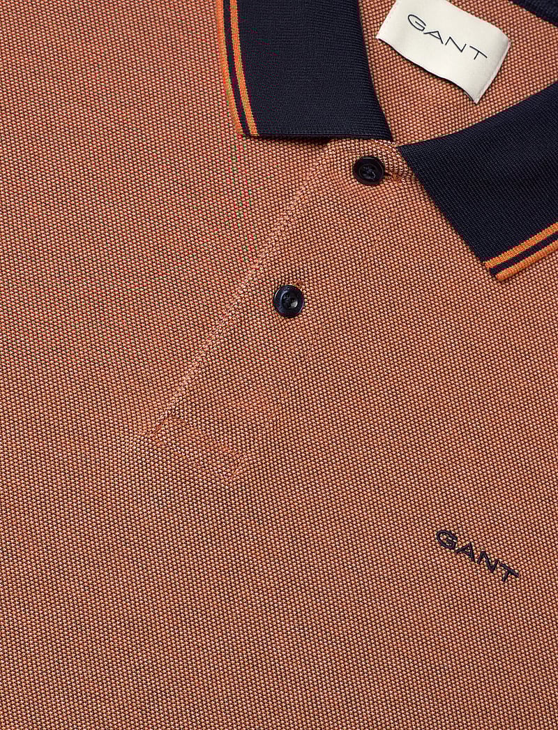 GANT - 4-COL OXFORD SS PIQUE - kortärmade pikéer - deep orange - 2