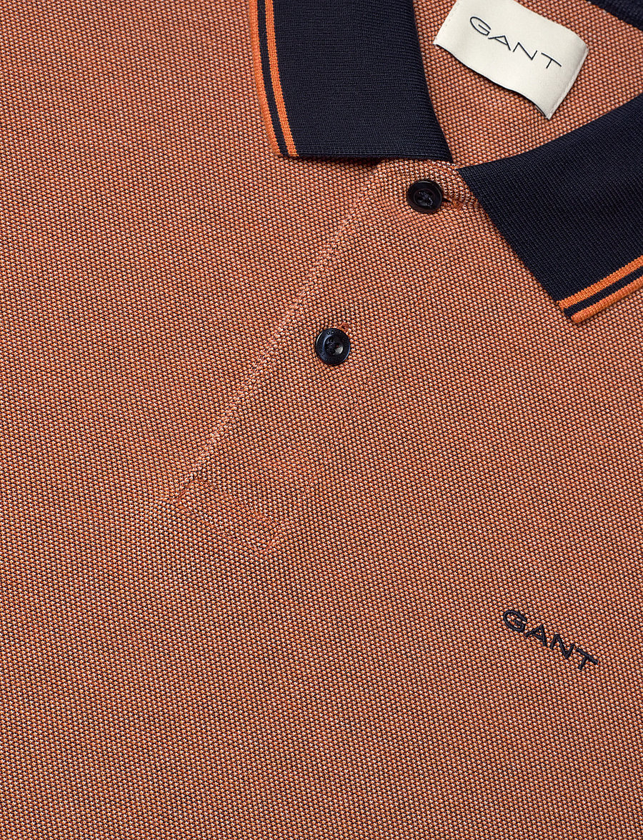 Gant - 4-COL OXFORD SS PIQUE - lühikeste varrukatega polod - deep orange - 2