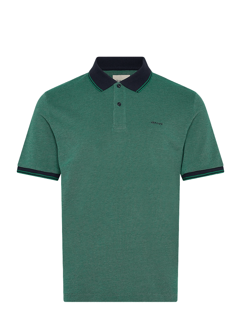 GANT - 4-COL OXFORD SS PIQUE - kortärmade pikéer - forest green - 0