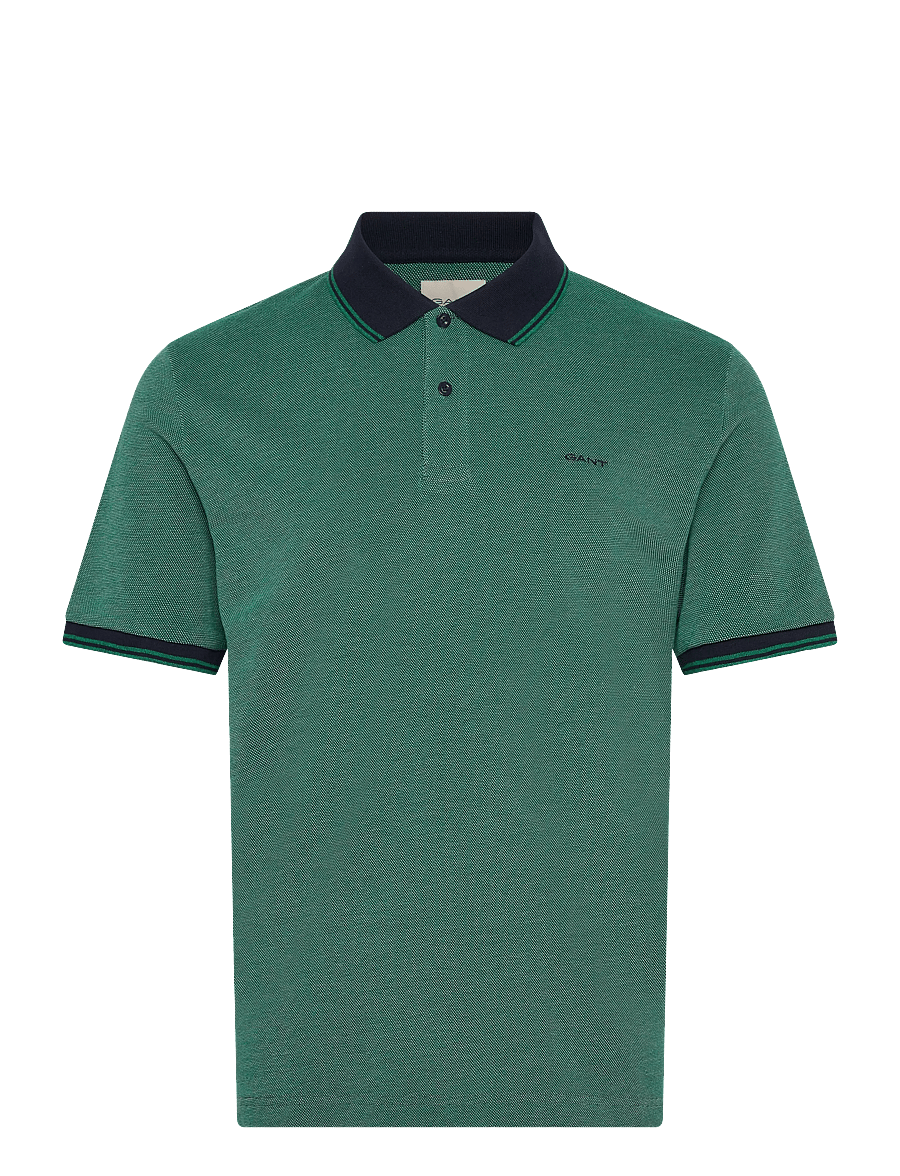 Gant - 4-COL OXFORD SS PIQUE - kurzärmelig - forest green - 0