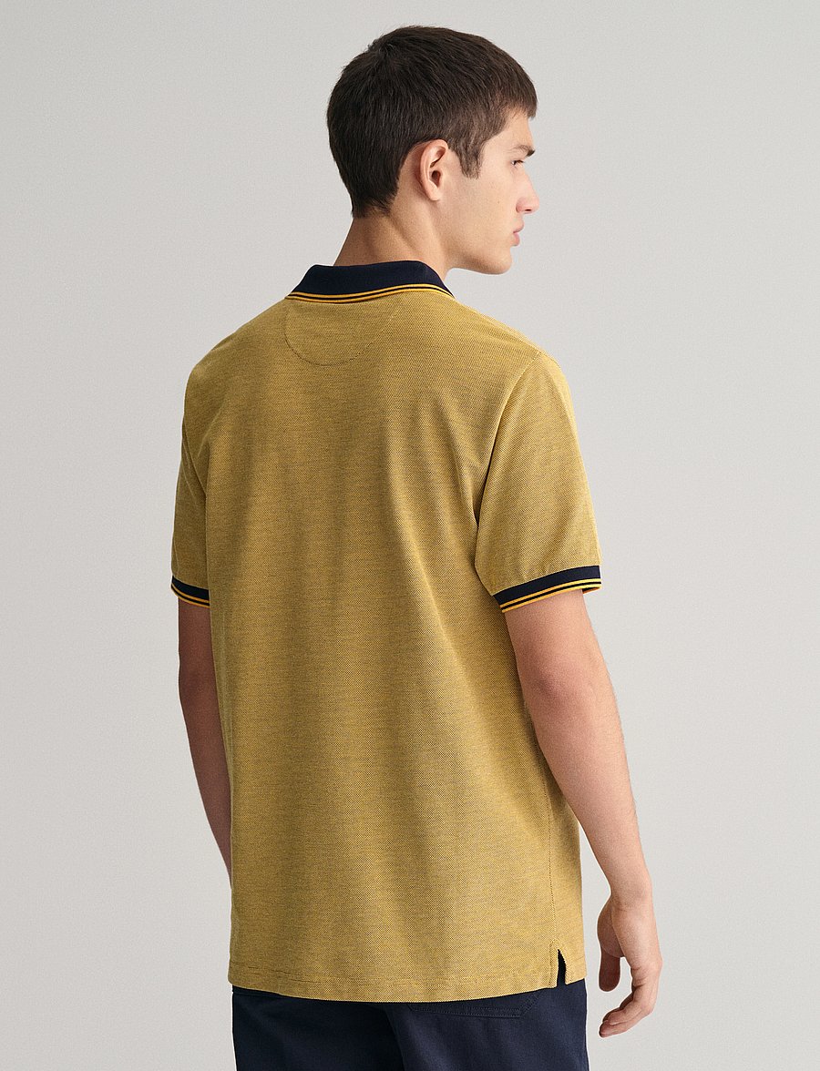 Gant - 4-COL OXFORD SS PIQUE - lühikeste varrukatega polod - medal yellow - 3