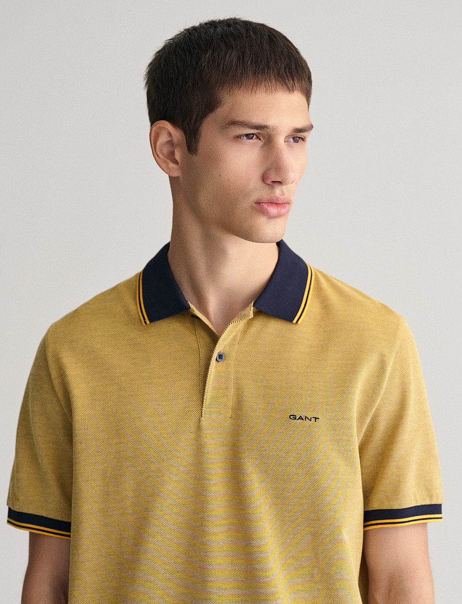 Gant - 4-COL OXFORD SS PIQUE - lühikeste varrukatega polod - medal yellow - 4