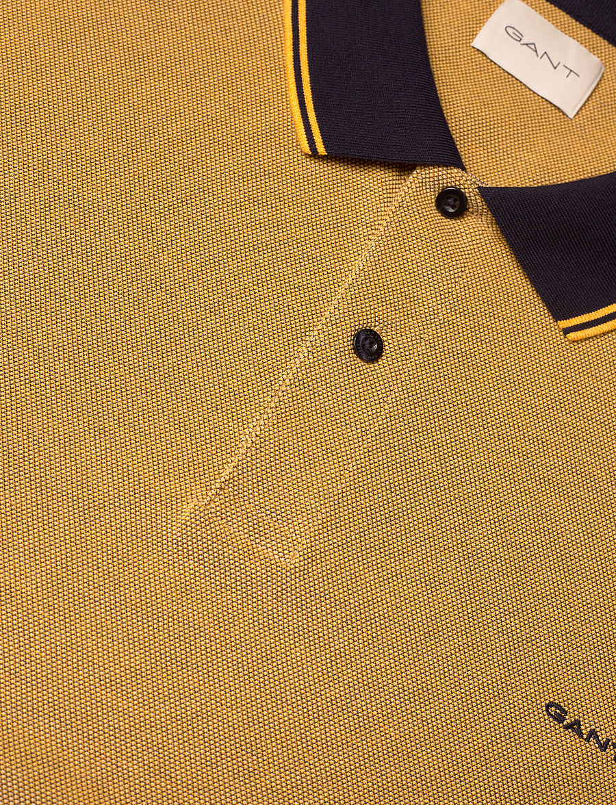 Gant - 4-COL OXFORD SS PIQUE - lühikeste varrukatega polod - medal yellow - 5