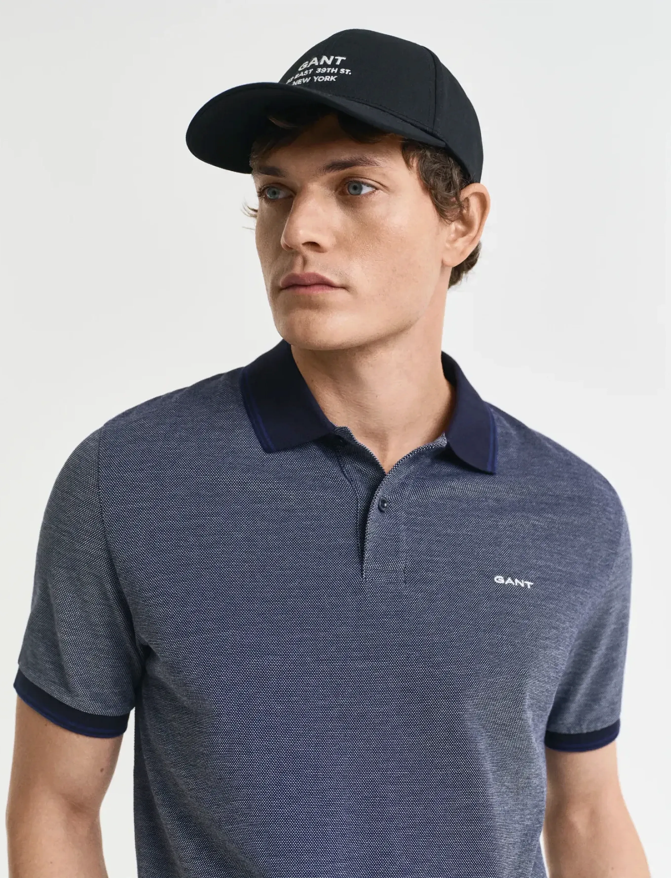 Gant - 4-COL OXFORD SS PIQUE - kortærmede poloer - persian blue - 4