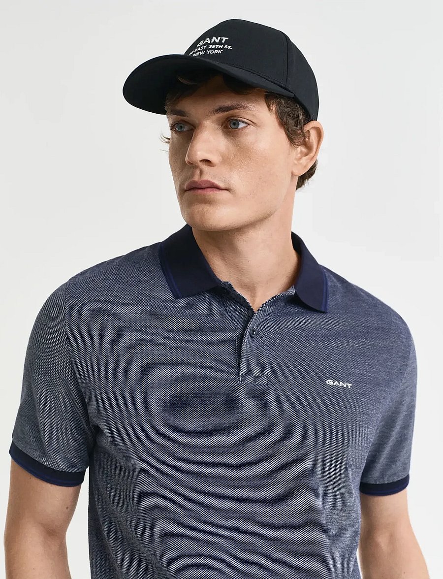 Gant - 4-COL OXFORD SS PIQUE - kurzärmelig - persian blue - 4