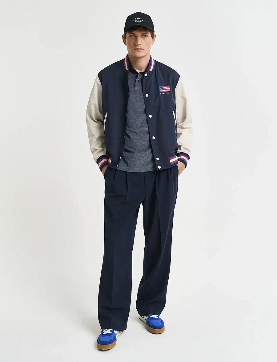 Gant - 4-COL OXFORD SS PIQUE - kurzärmelig - persian blue - 5