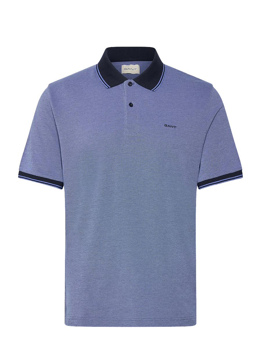 Gant - 4-COL OXFORD SS PIQUE - kurzärmelig - rich blue - 0