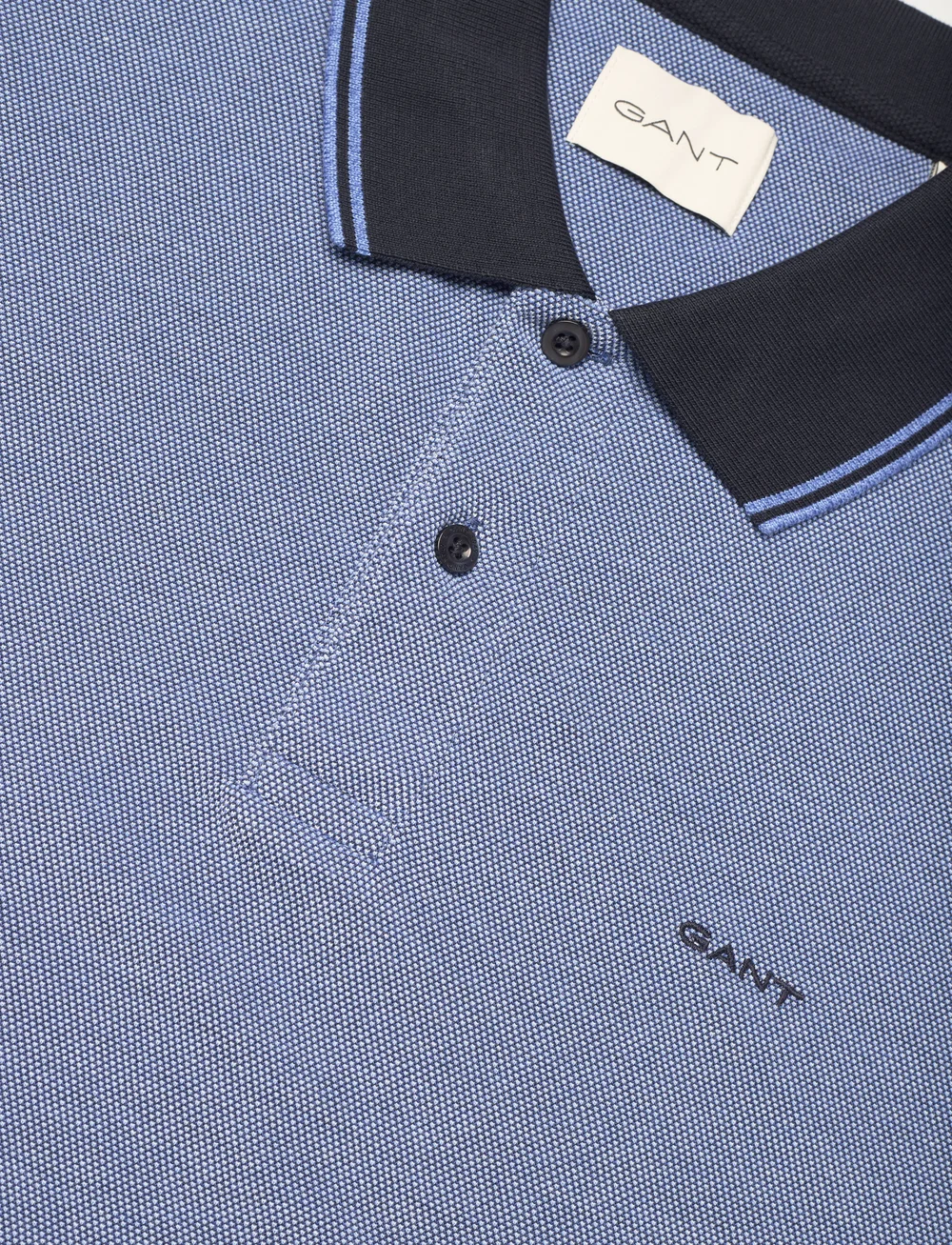 GANT - 4-COL OXFORD SS PIQUE - kurzärmelig - rich blue - 2