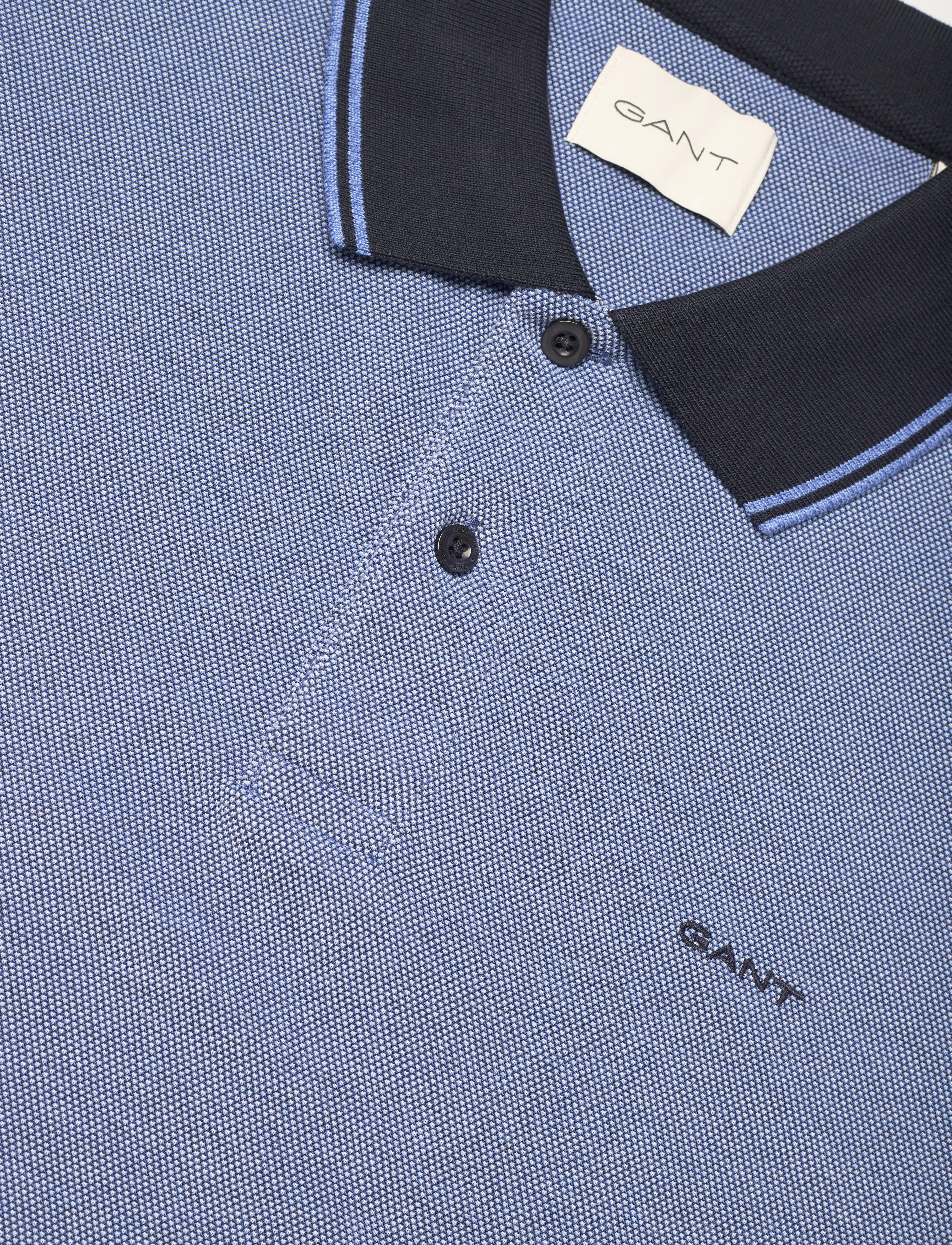 Gant - 4-COL OXFORD SS PIQUE - kortermede - rich blue - 2