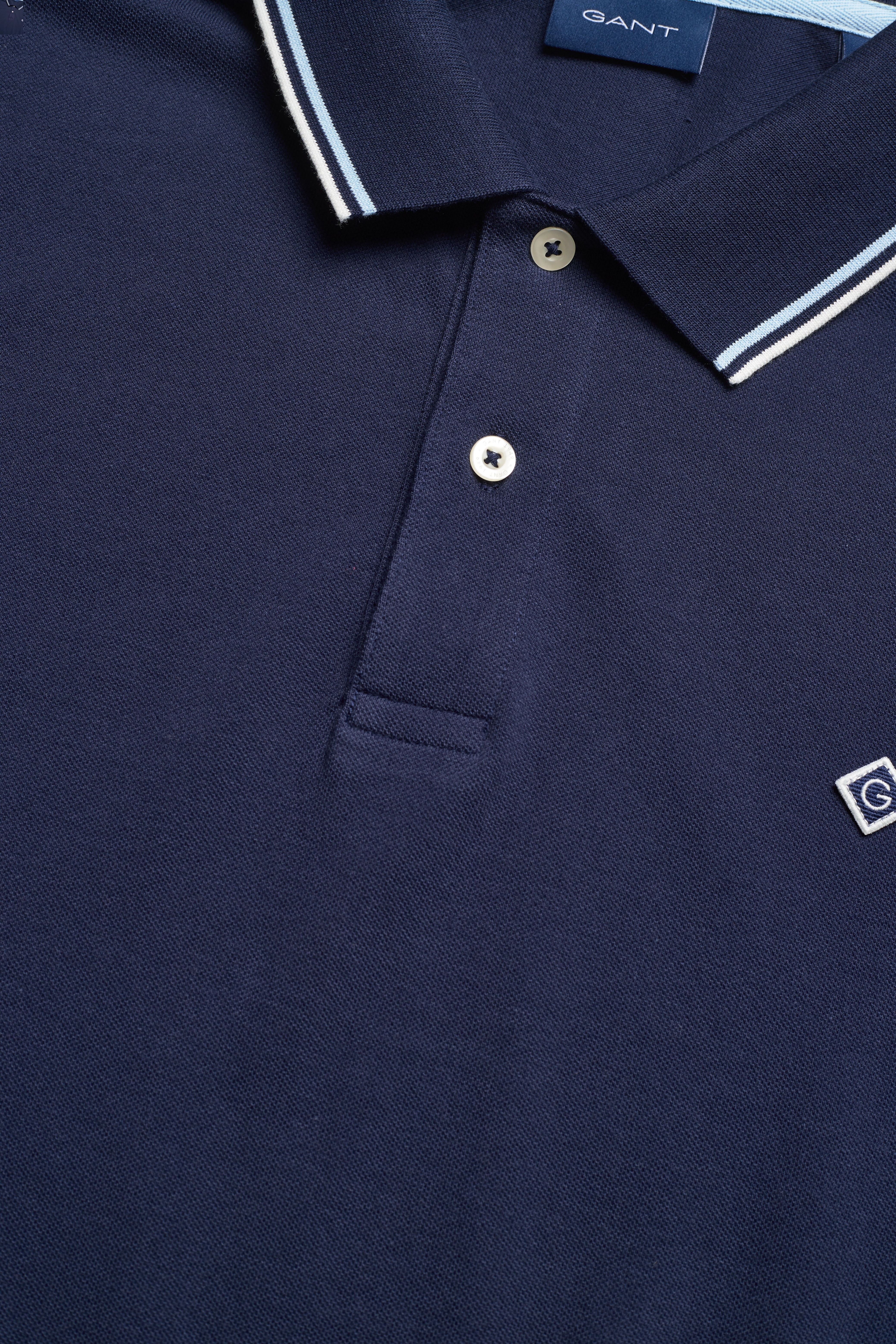 GANT - D1. CONTRAST TIPPING SS RUGGER - evening blue - 2