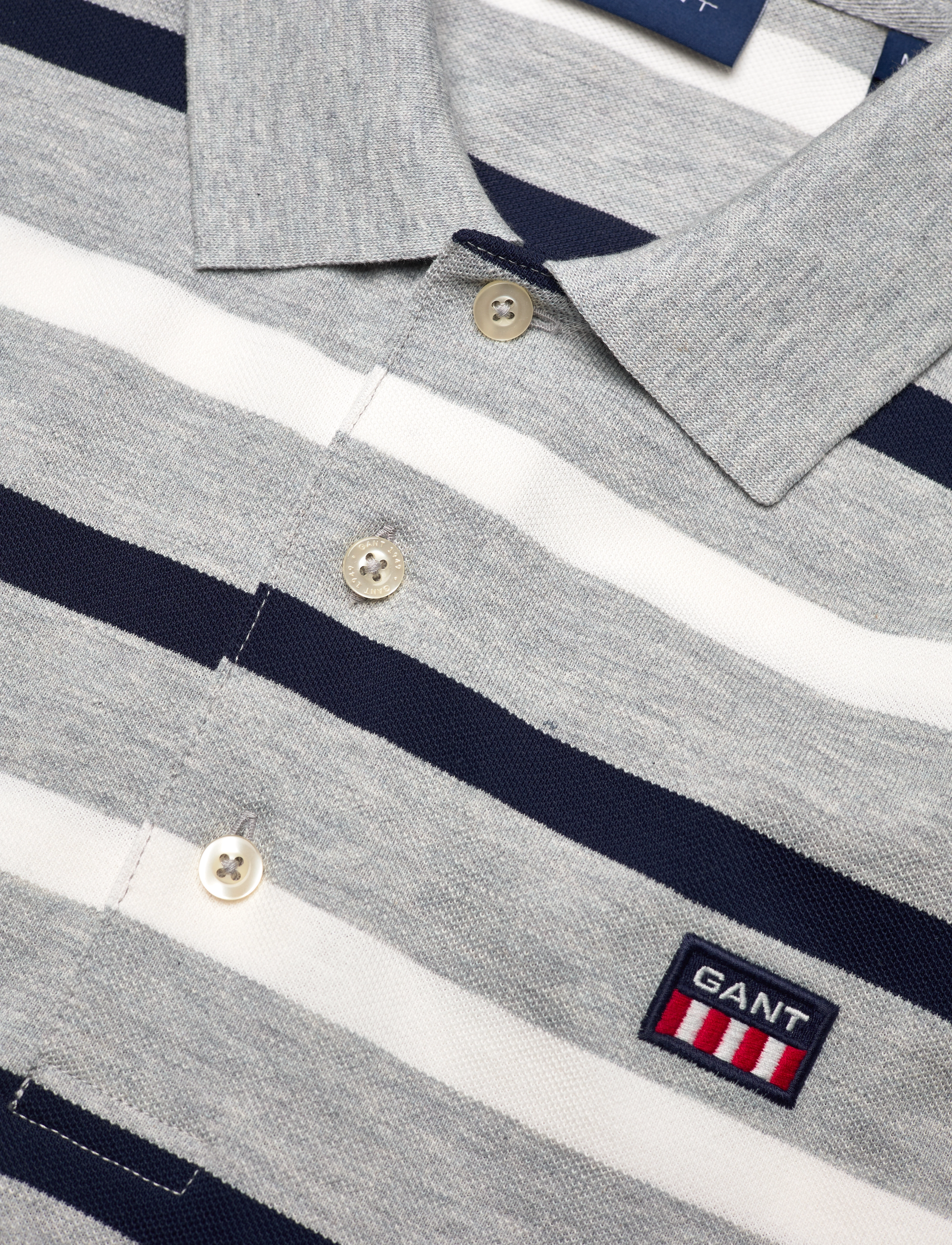 GANT - D.2 RETRO SHIELD SS RUGGER - grey melange - 2