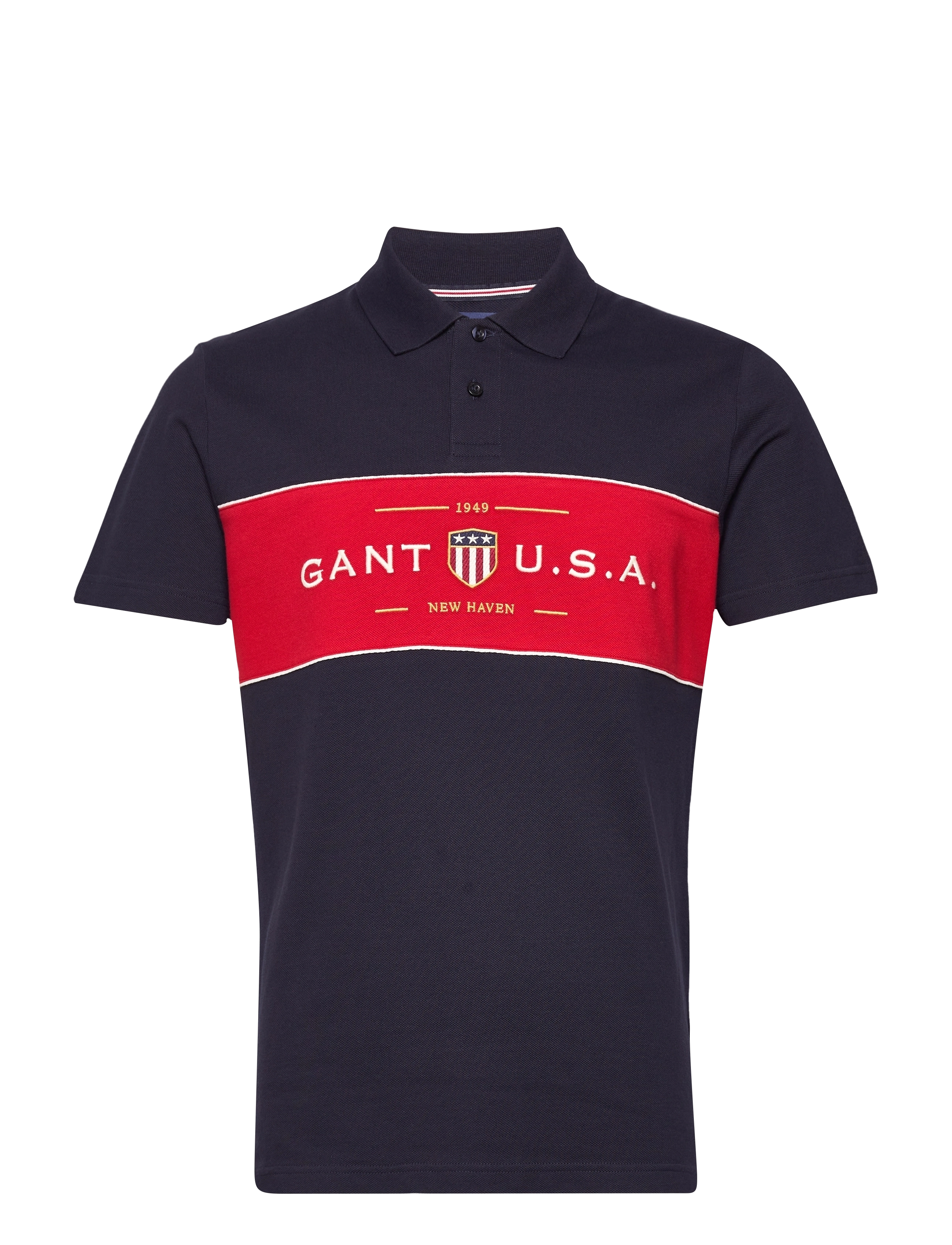GANT - D1. BANNER SHIELD SS RUGGER - evening blue - 0