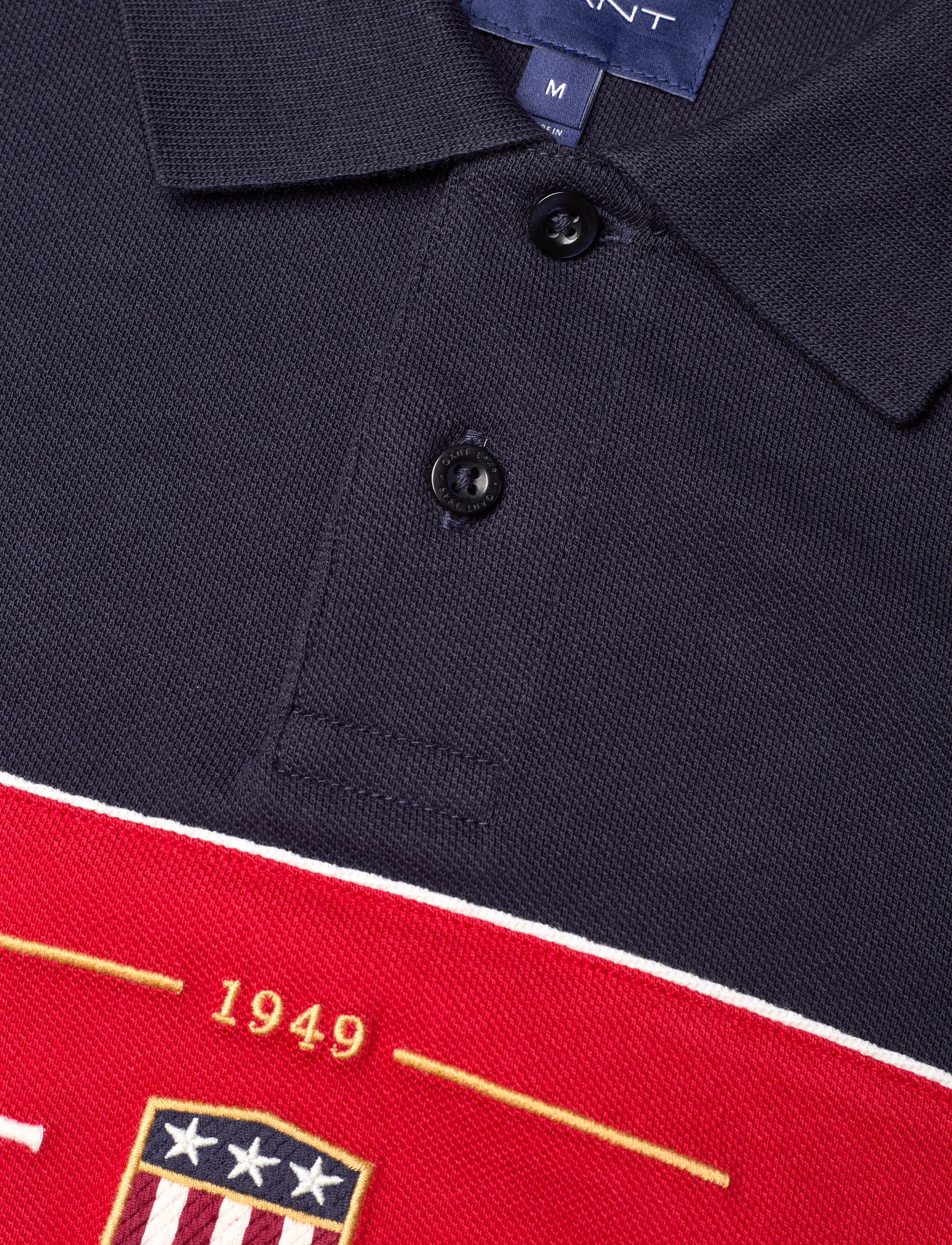 GANT - D1. BANNER SHIELD SS RUGGER - evening blue - 2