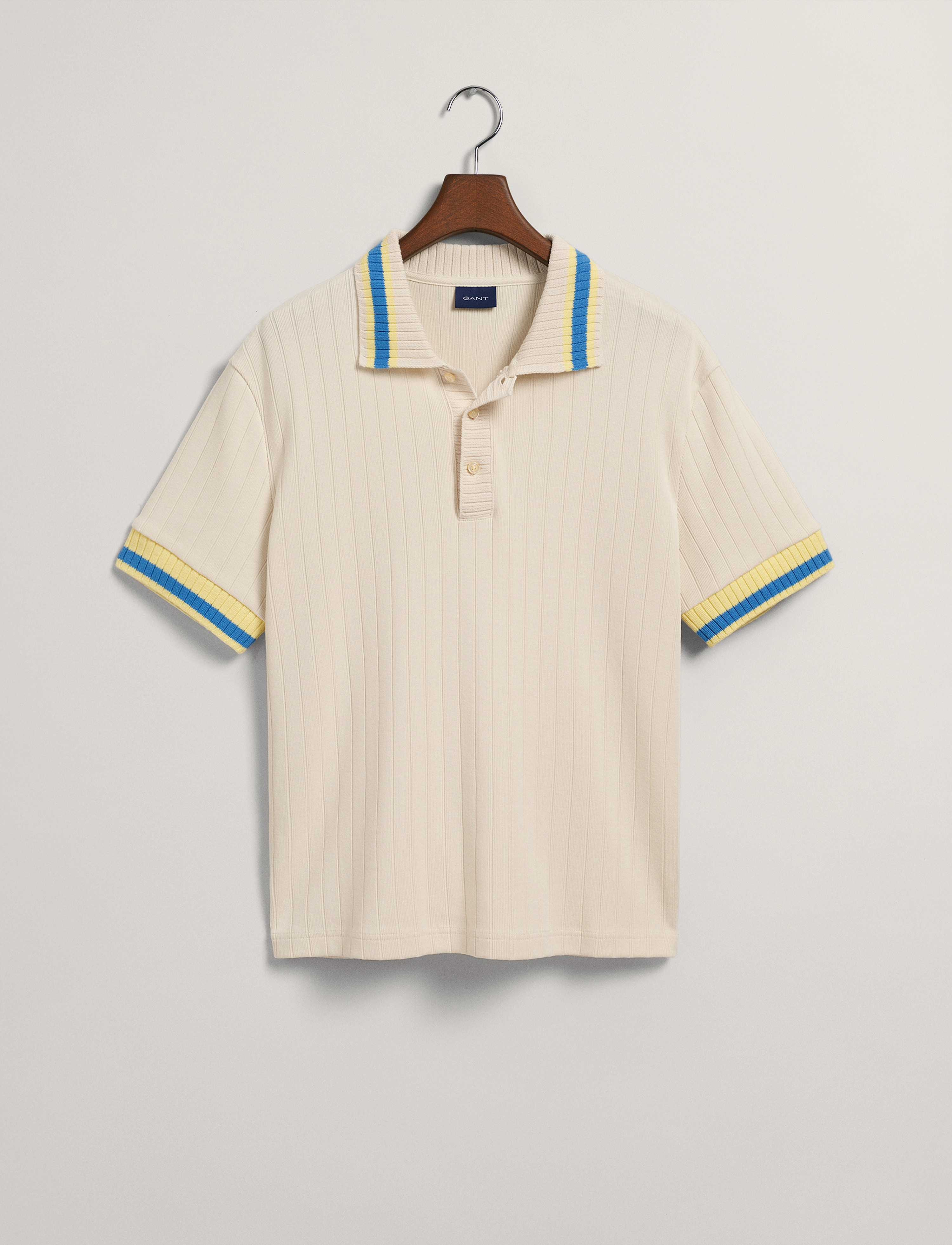 GANT - DROPPED NEEDLE SS PIQUE - cream - 2