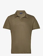 LINEN SOLID SS POLO - RACING GREEN