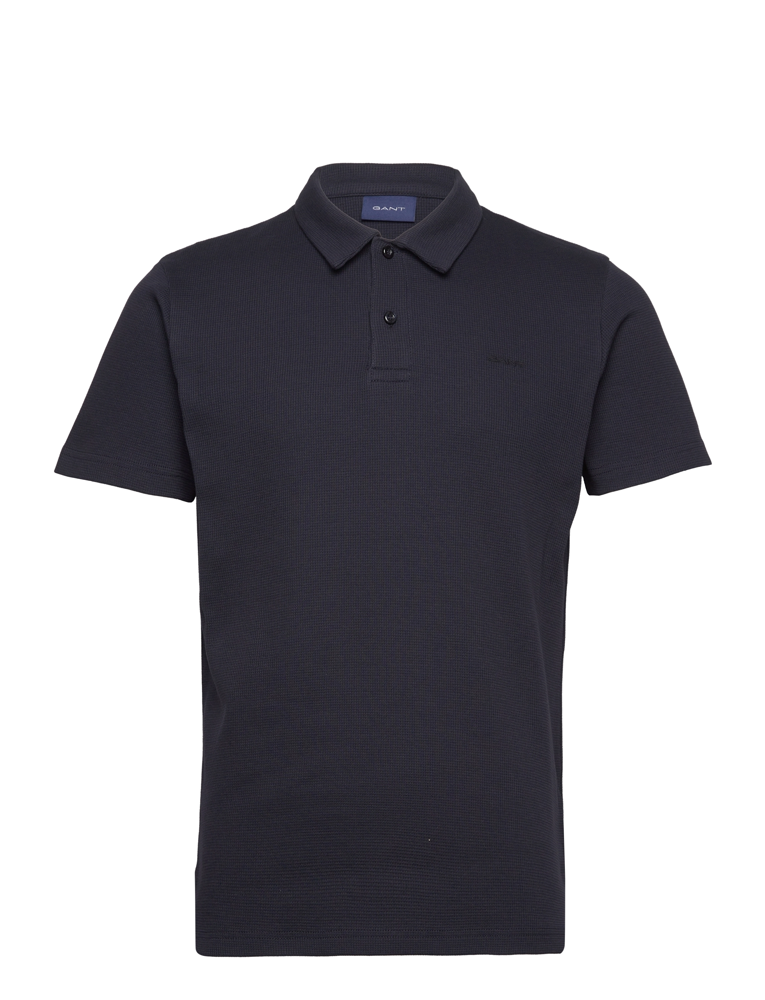 Gant WAFFLE TEXTURE SS-PIQUE - Poloer - EVENING BLUE / navy