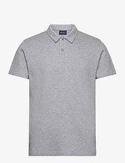 GANT - WAFFLE TEXTURE SS-PIQUE - polo shirts - grey melange - 0