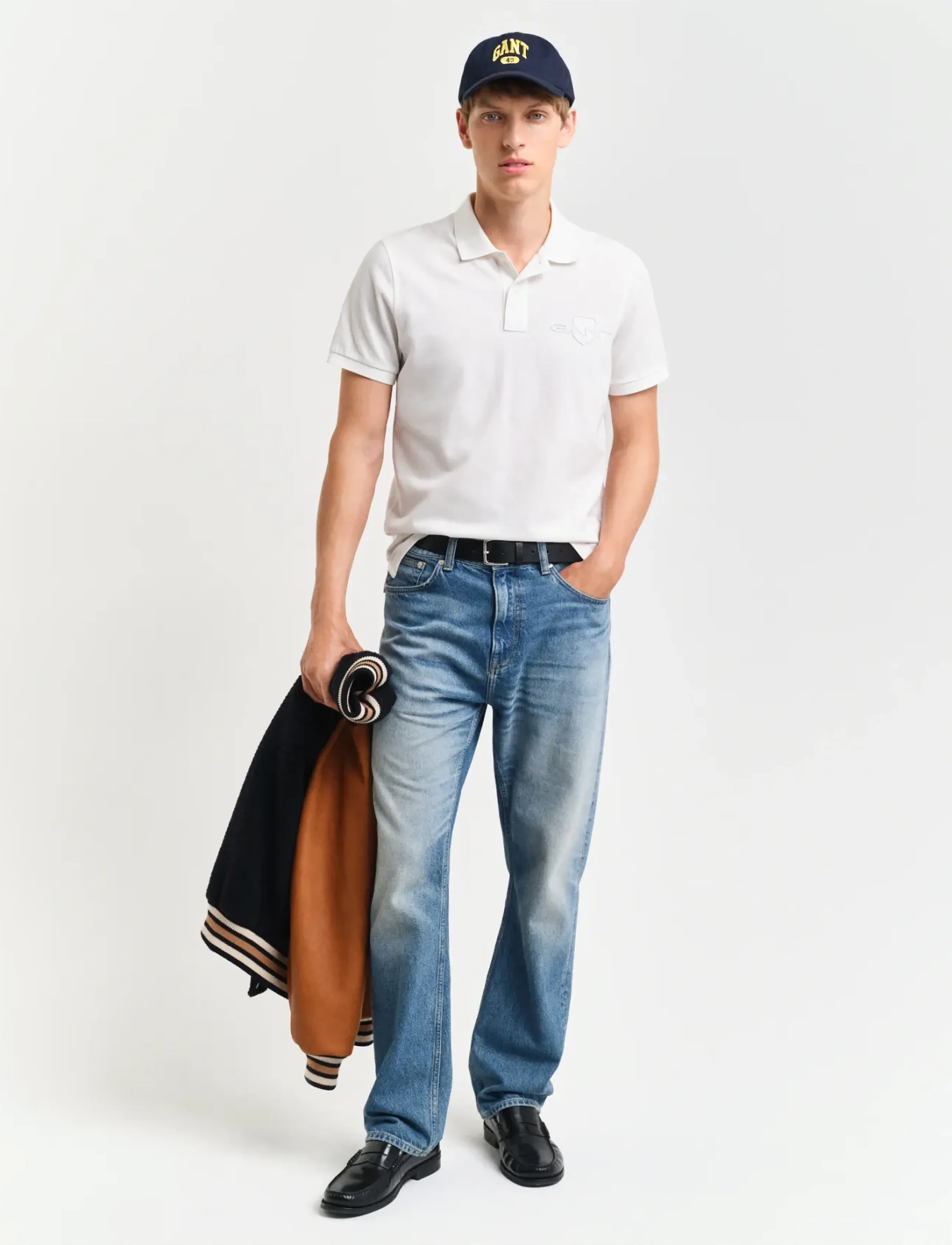 GANT - REG TONAL SHIELD SS RUGGER - eggshell - 5