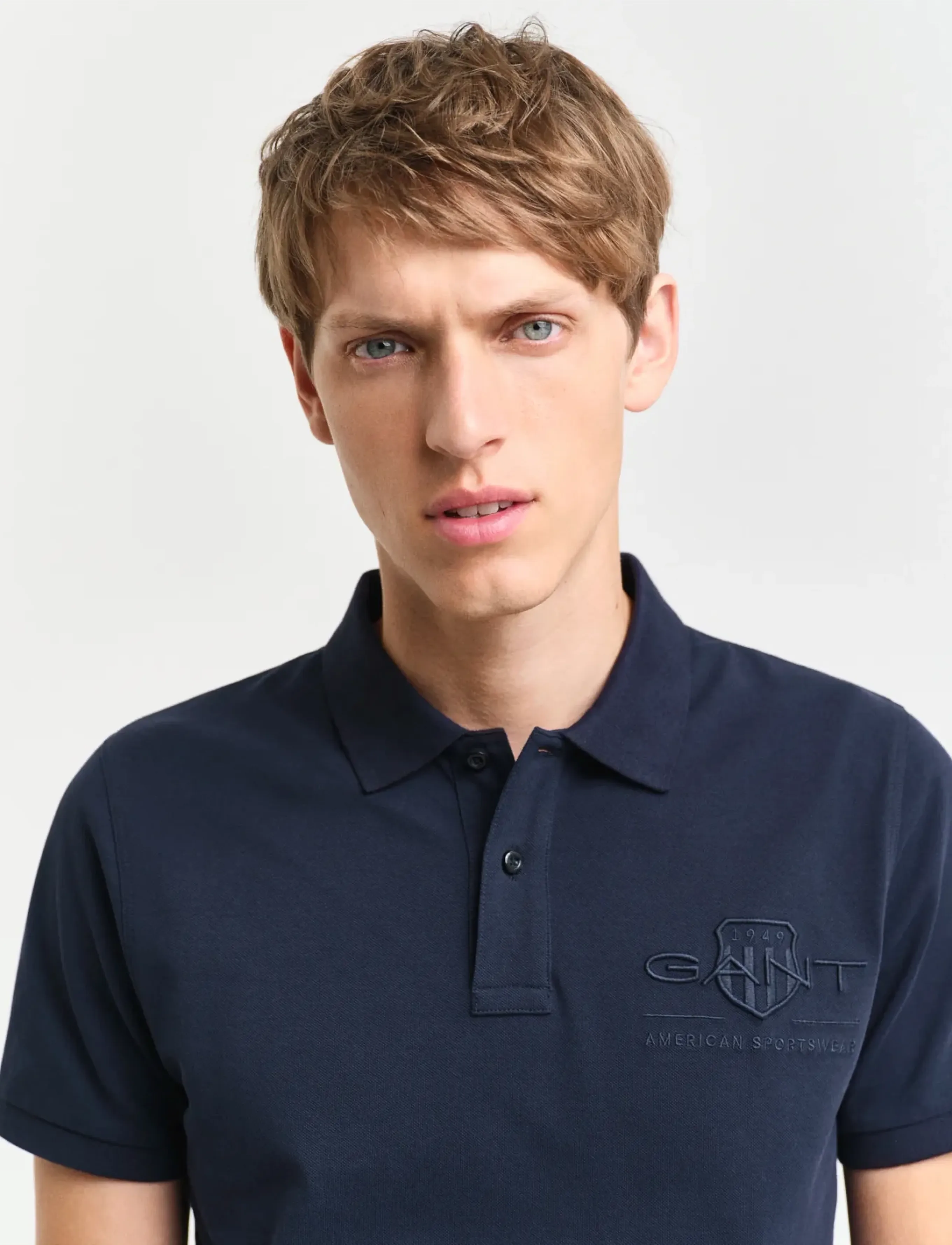 GANT - REG TONAL SHIELD SS RUGGER - evening blue - 4