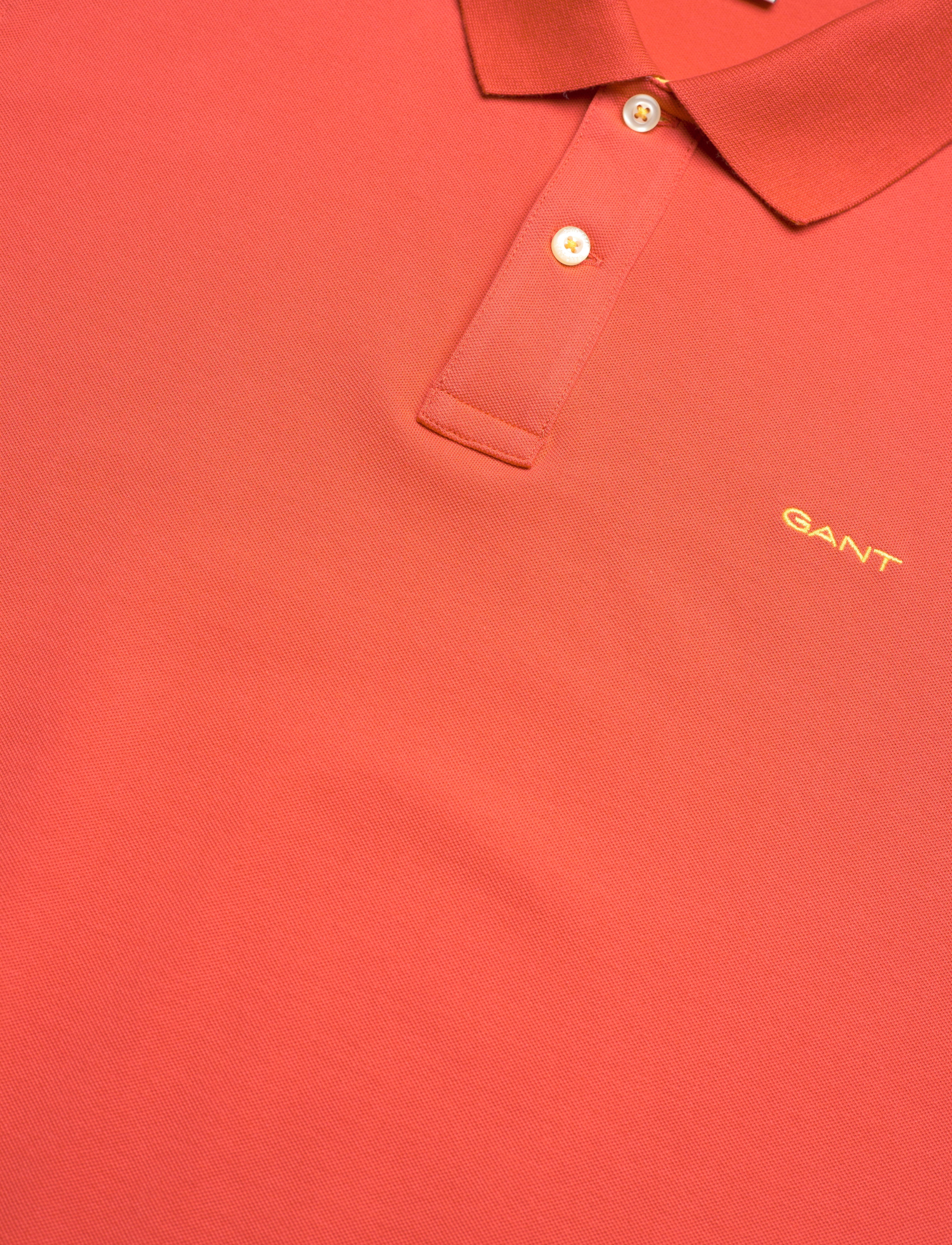 Gant - REG CONTRAST PIQUE SS POLO - kortærmede poloer - burnt orange - 2