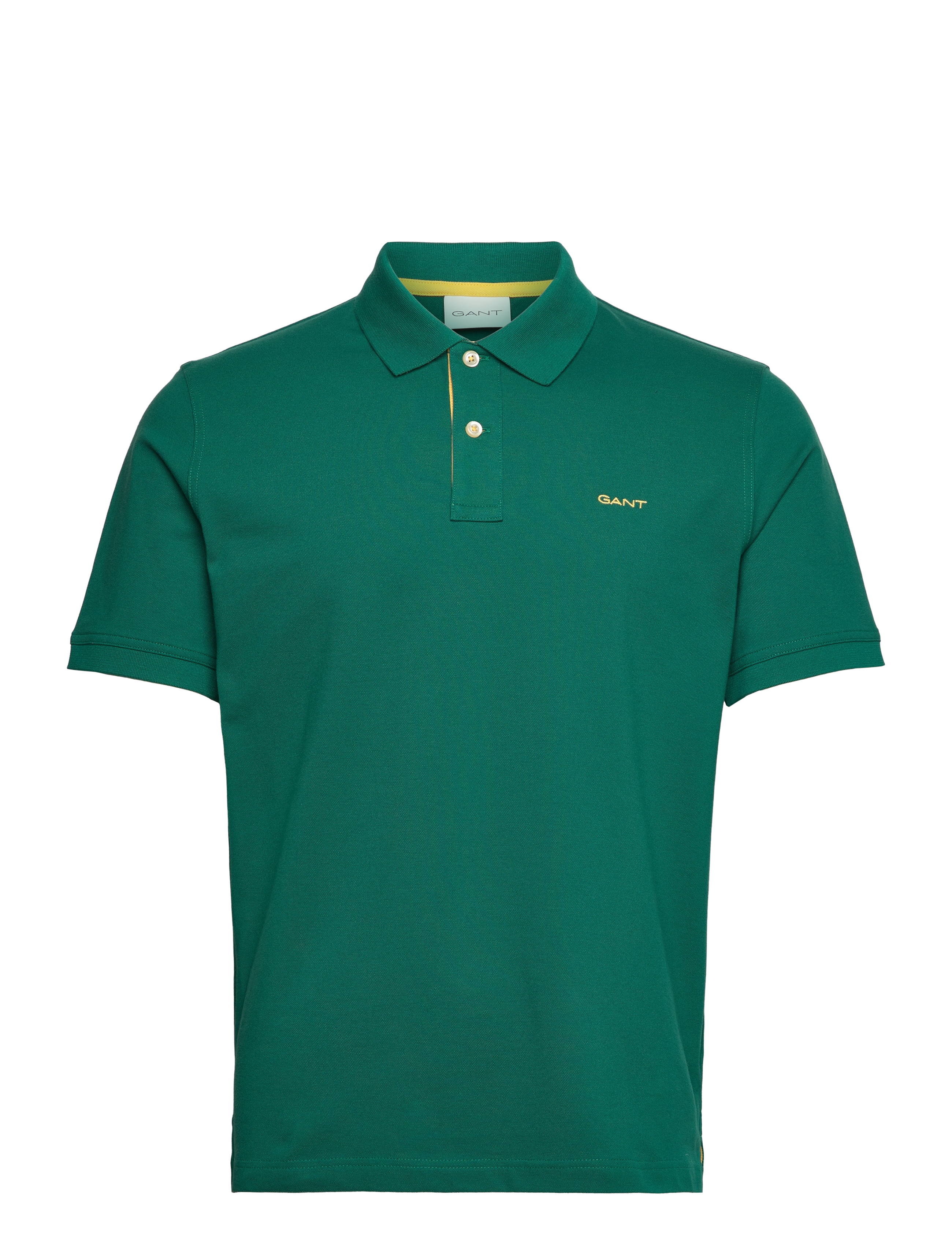 Gant - REG CONTRAST PIQUE SS POLO - lühikeste varrukatega polod - deep forest green - 1