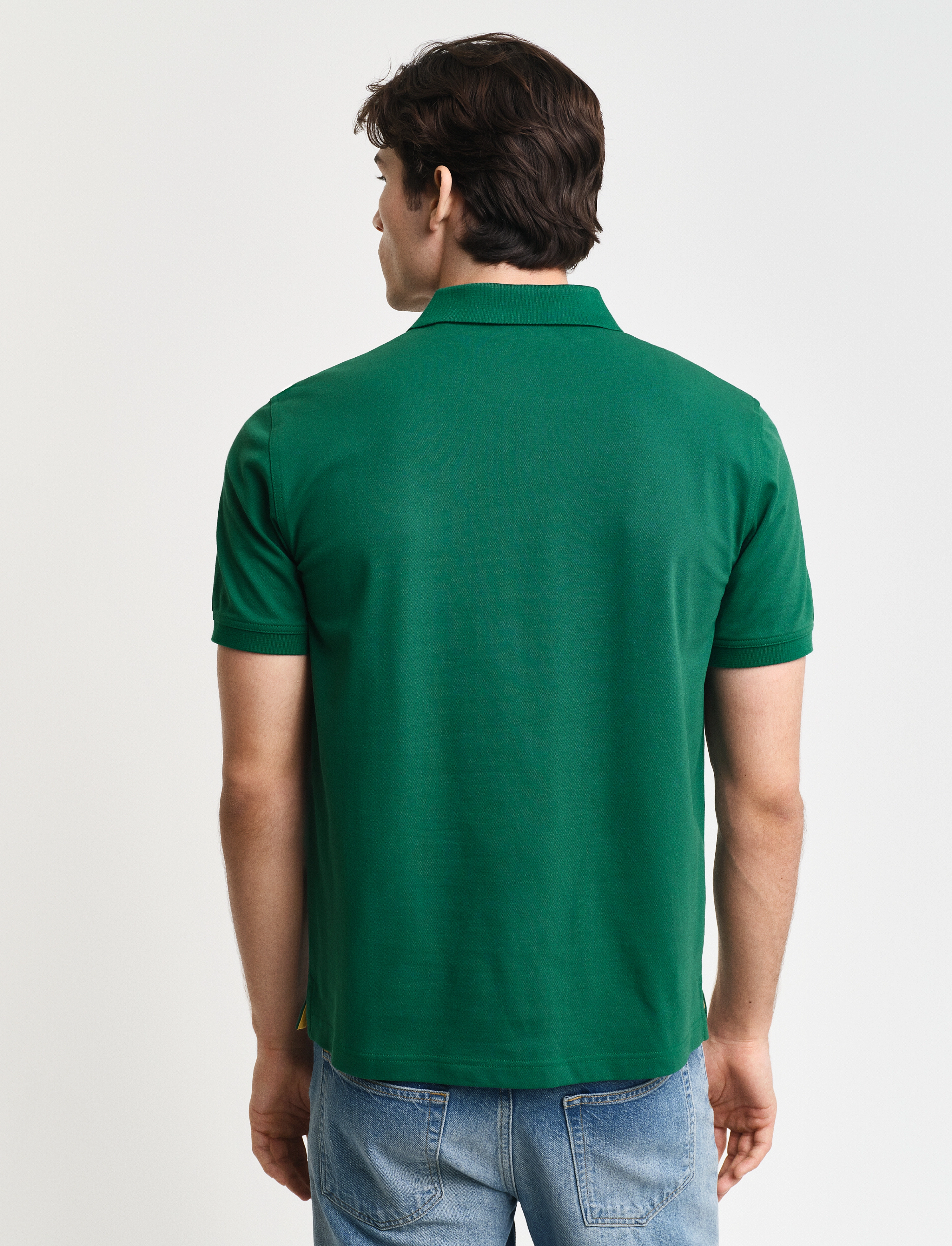 Gant - REG CONTRAST PIQUE SS POLO - lühikeste varrukatega polod - deep forest green - 3
