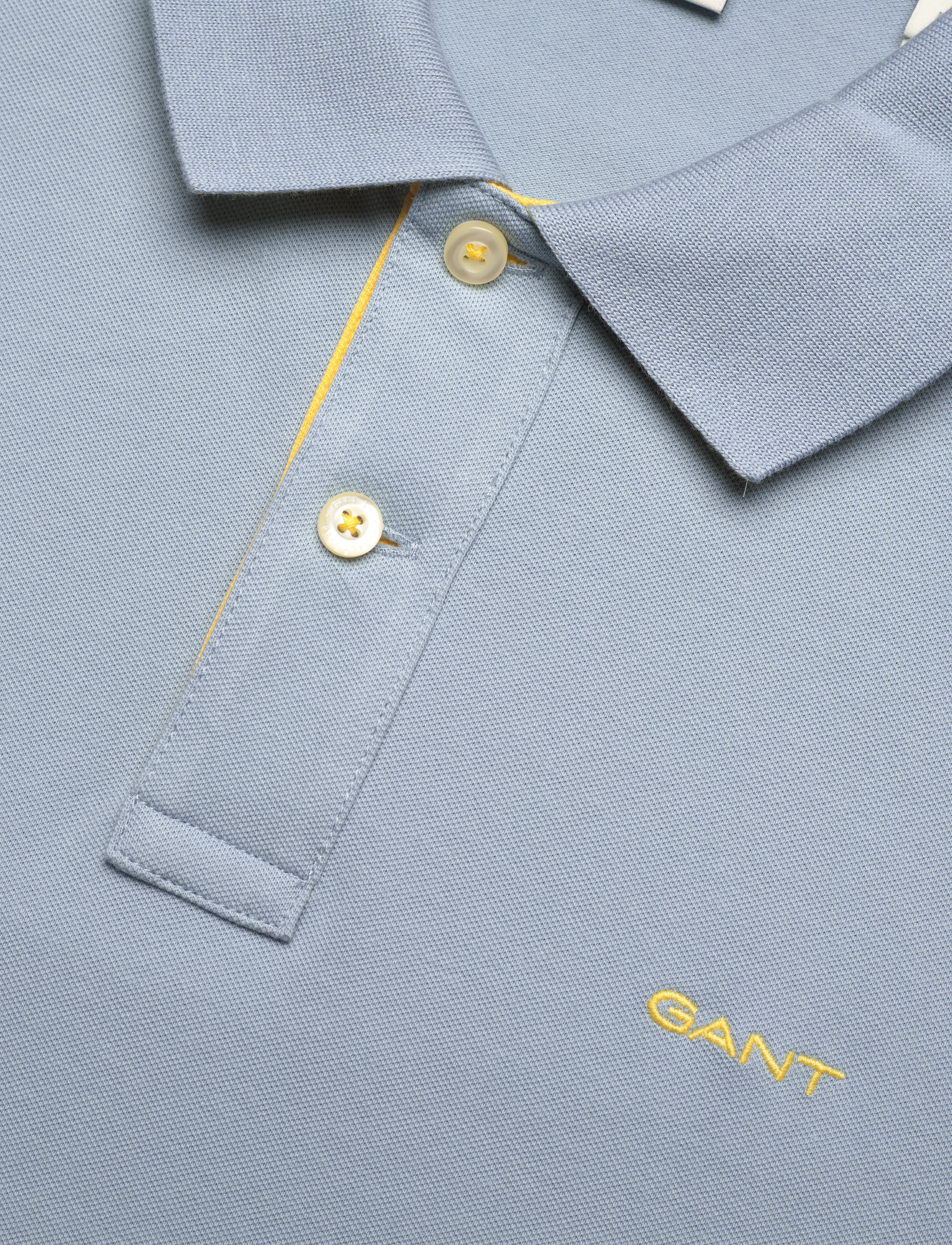 Gant - REG CONTRAST PIQUE SS POLO - kurzärmelig - dove blue - 2