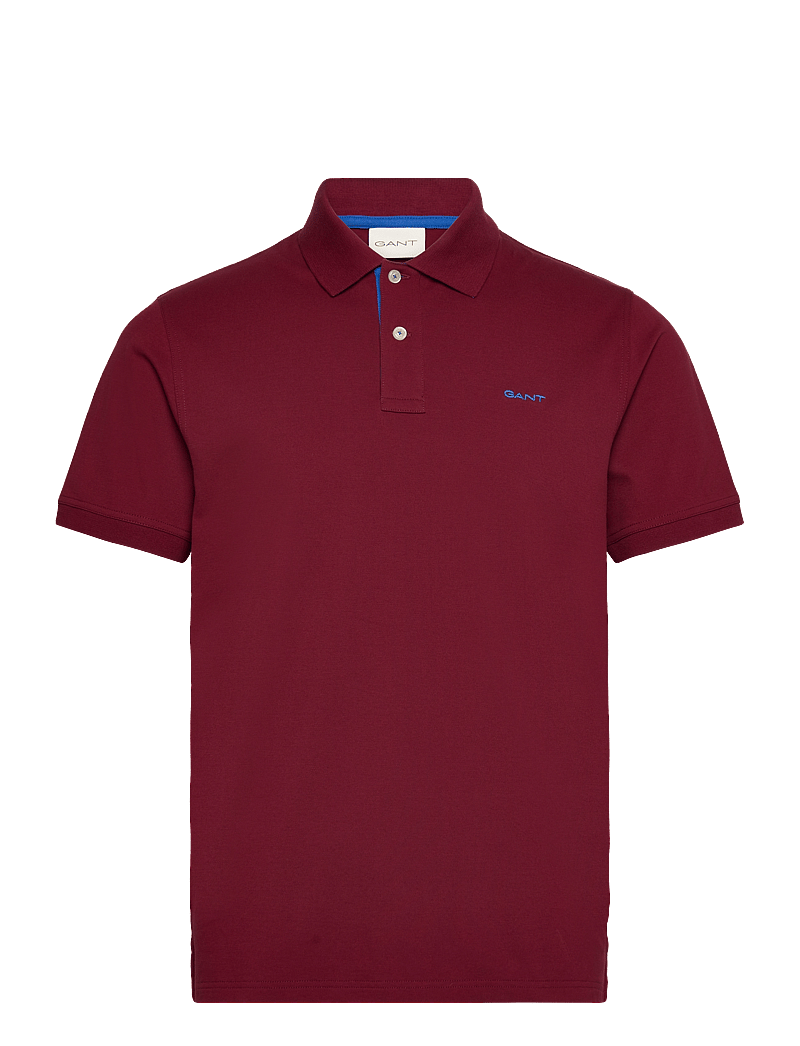 GANT - REG CONTRAST PIQUE SS POLO - kortærmede poloer - plumped red - 0