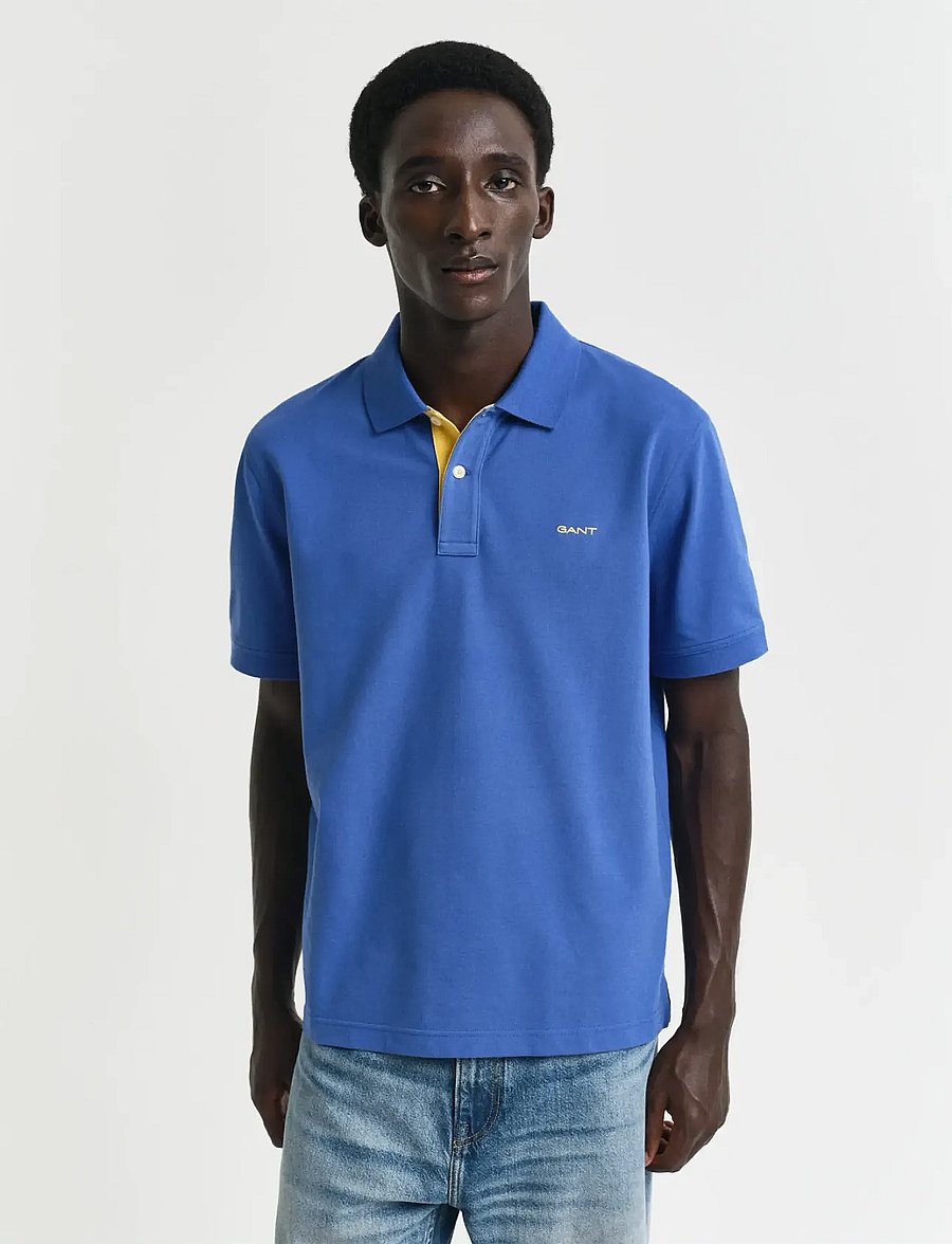 Gant - Contrast Polo Shirt - kurzärmelig - rich blue - 0