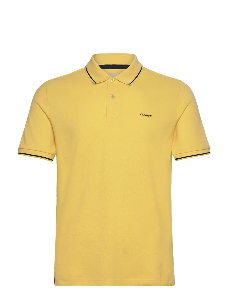 Gant - TIPPING SS PIQUE POLO - kurzärmelig - banana yellow - 0
