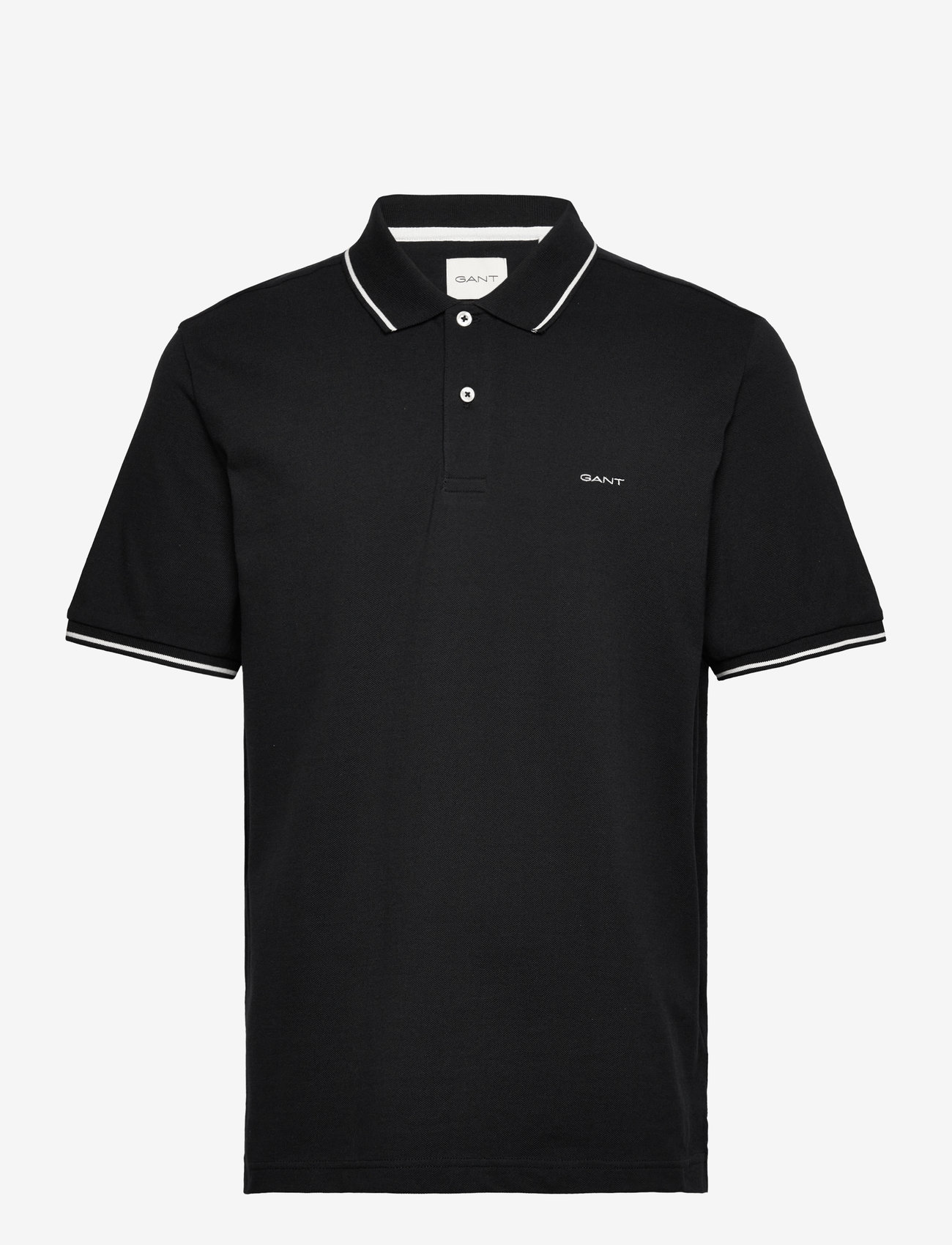GANT - TIPPING SS PIQUE POLO - kortärmade pikéer - black - 1