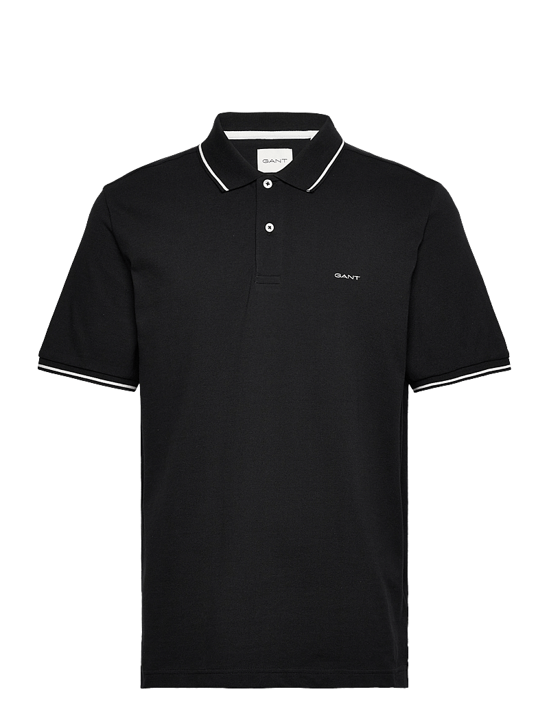 GANT - TIPPING SS PIQUE POLO - kortärmade pikéer - black - 1