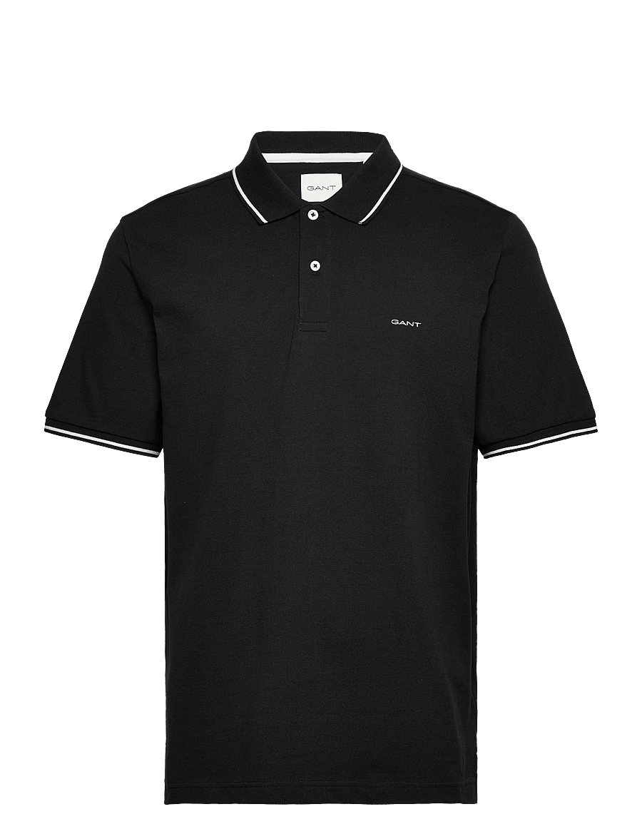 Gant - TIPPING SS PIQUE POLO - polo krekli ar īsām piedurknēm - black - 1