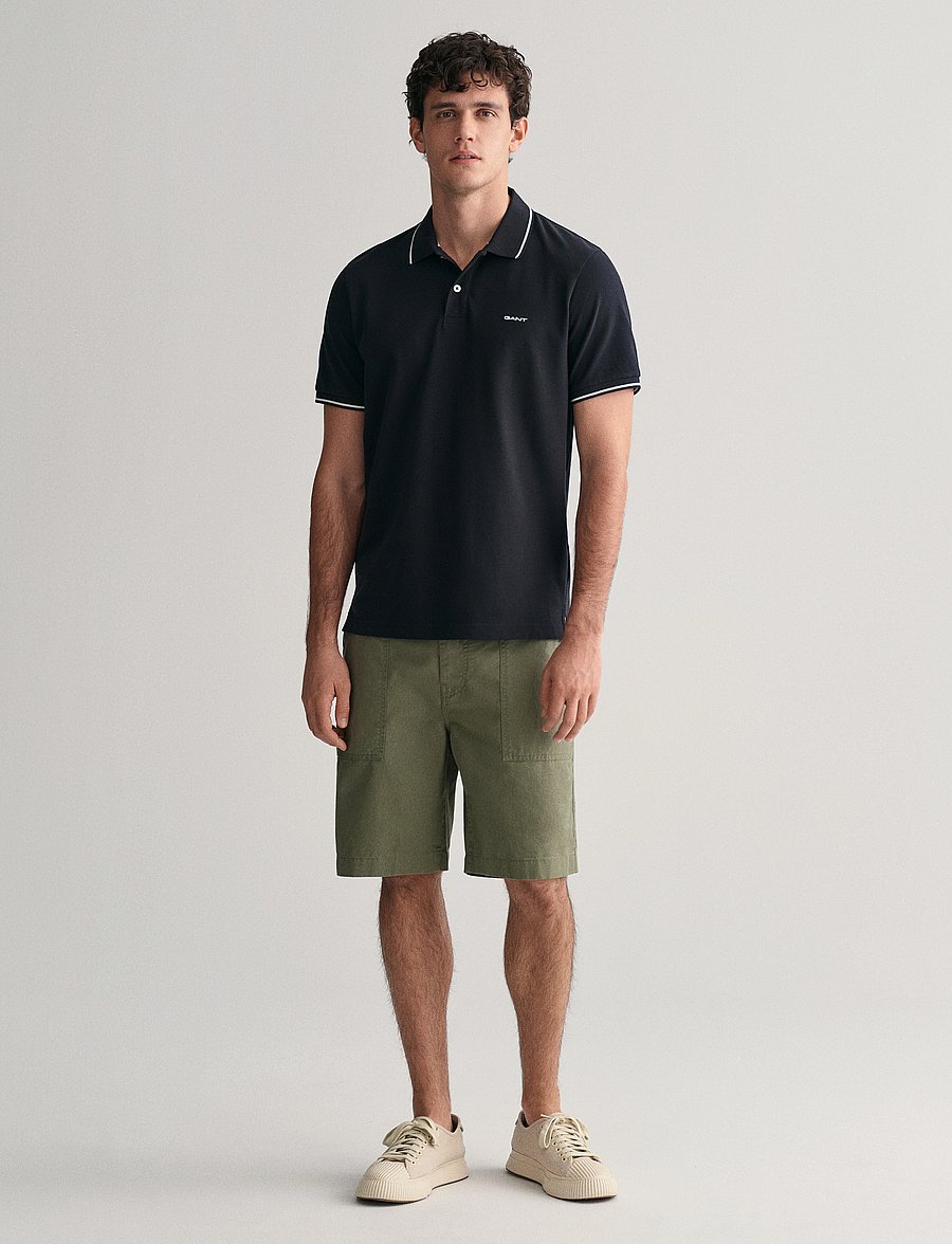 Gant - TIPPING SS PIQUE POLO - polo krekli ar īsām piedurknēm - black - 5