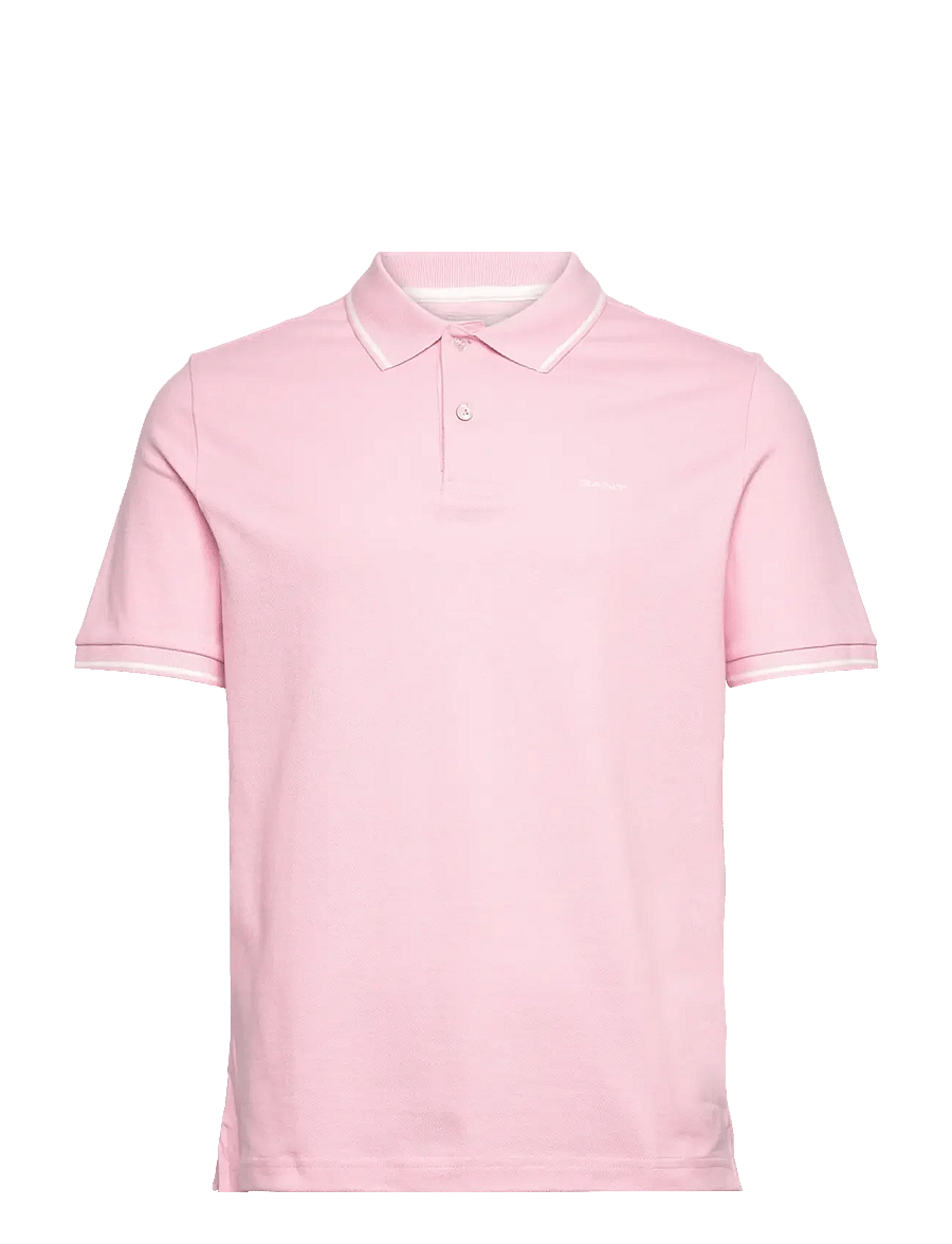 Gant - TIPPING SS PIQUE POLO - krótki rękaw - california pink - 0