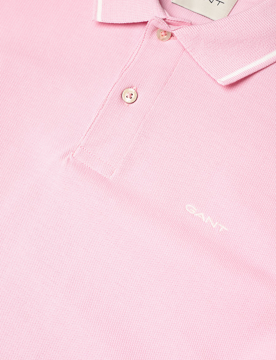 Gant - TIPPING SS PIQUE POLO - krótki rękaw - california pink - 2