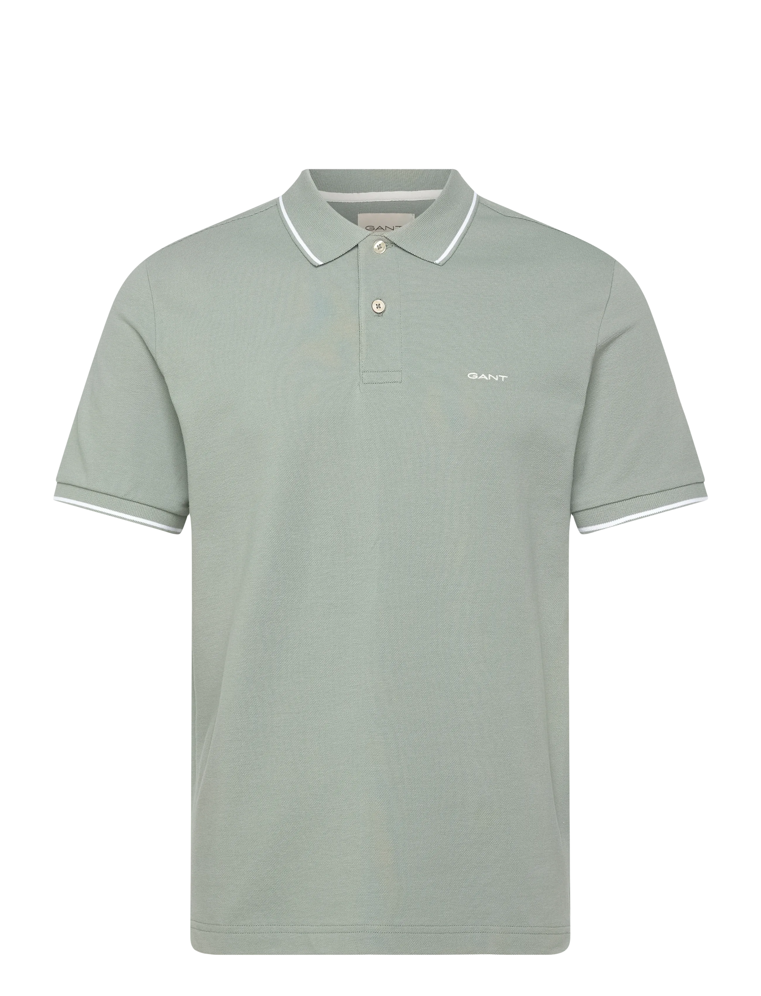 GANT TIPPING SS PIQUE POLO - Kortärmade pikéer - CERAMIC GREY / green