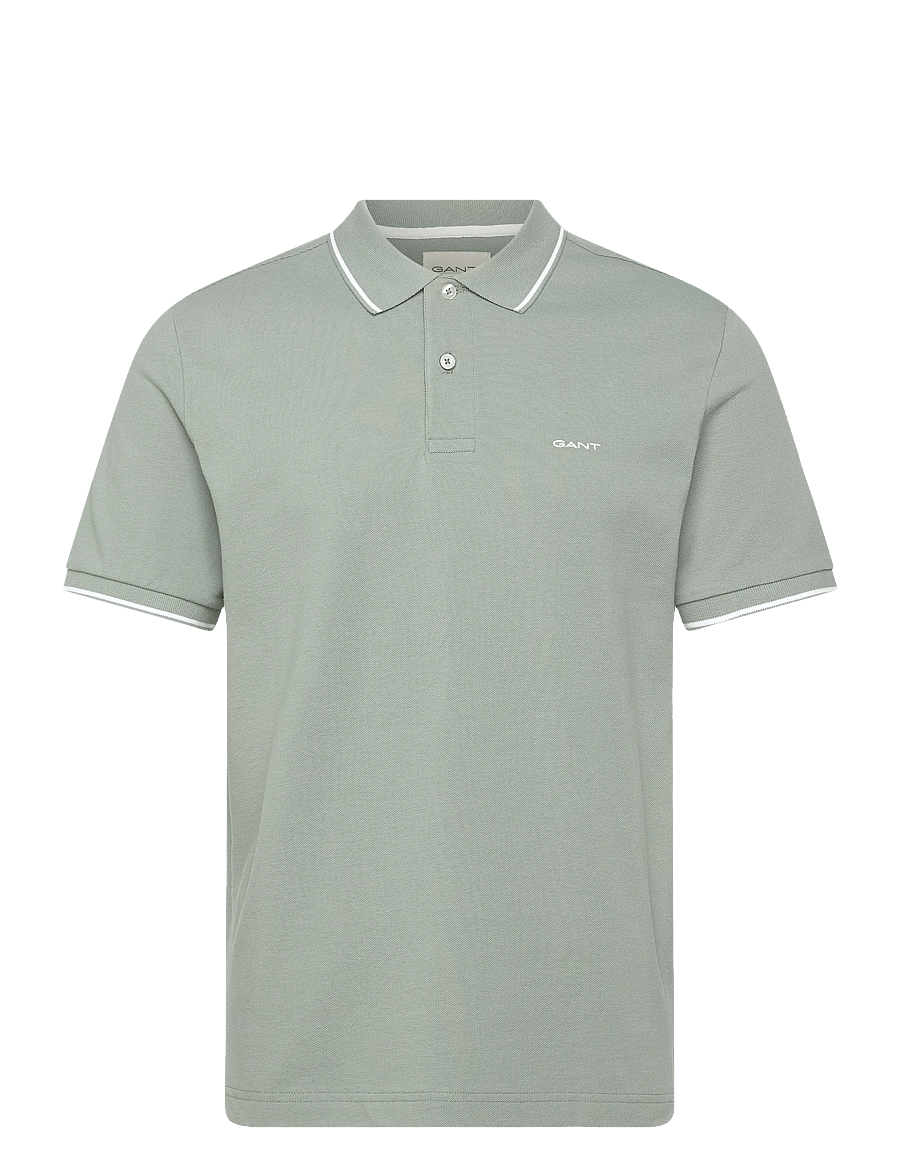 Gant - TIPPING SS PIQUE POLO - kurzärmelig - ceramic grey - 1