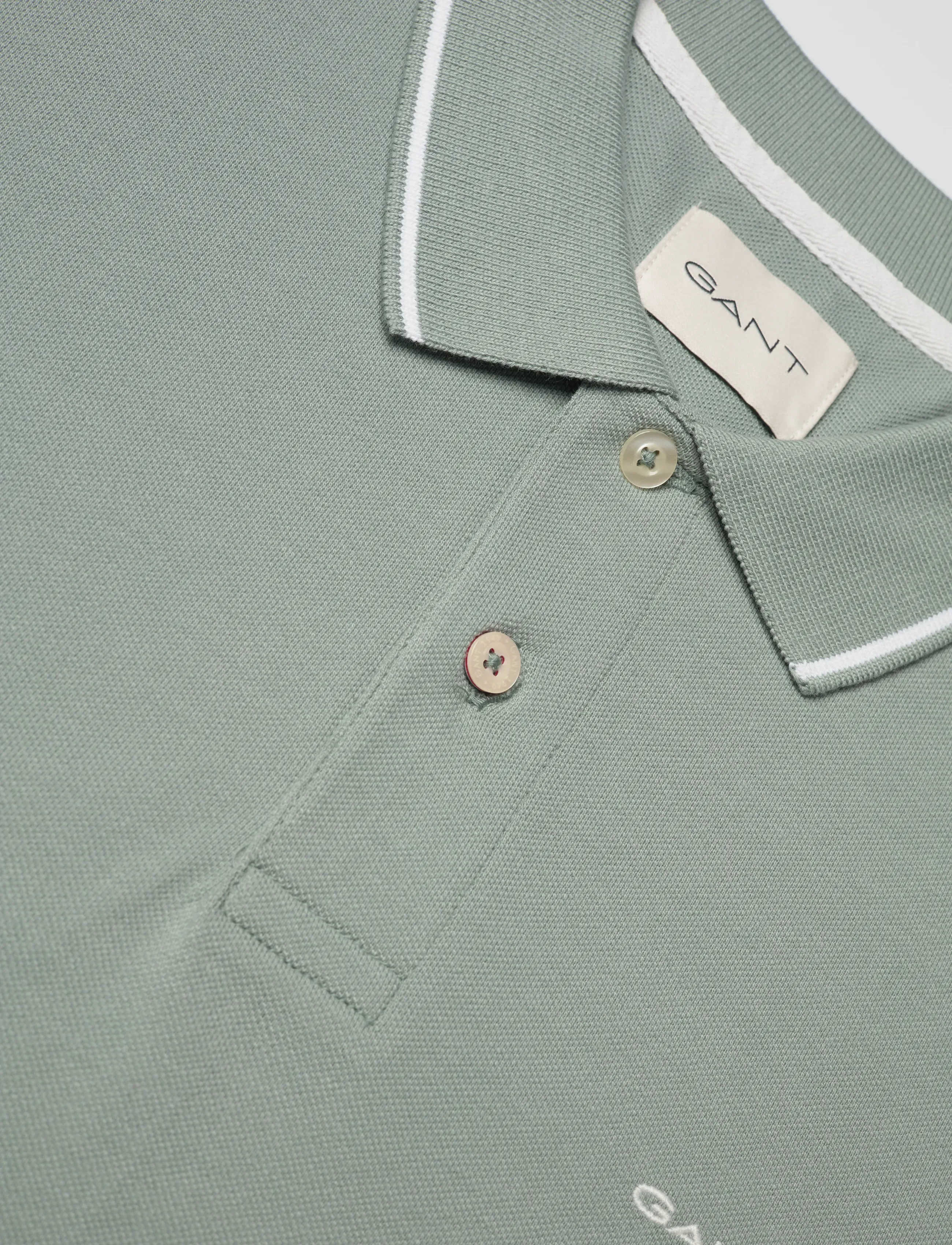 Gant - TIPPING SS PIQUE POLO - kortærmede poloer - ceramic grey - 5