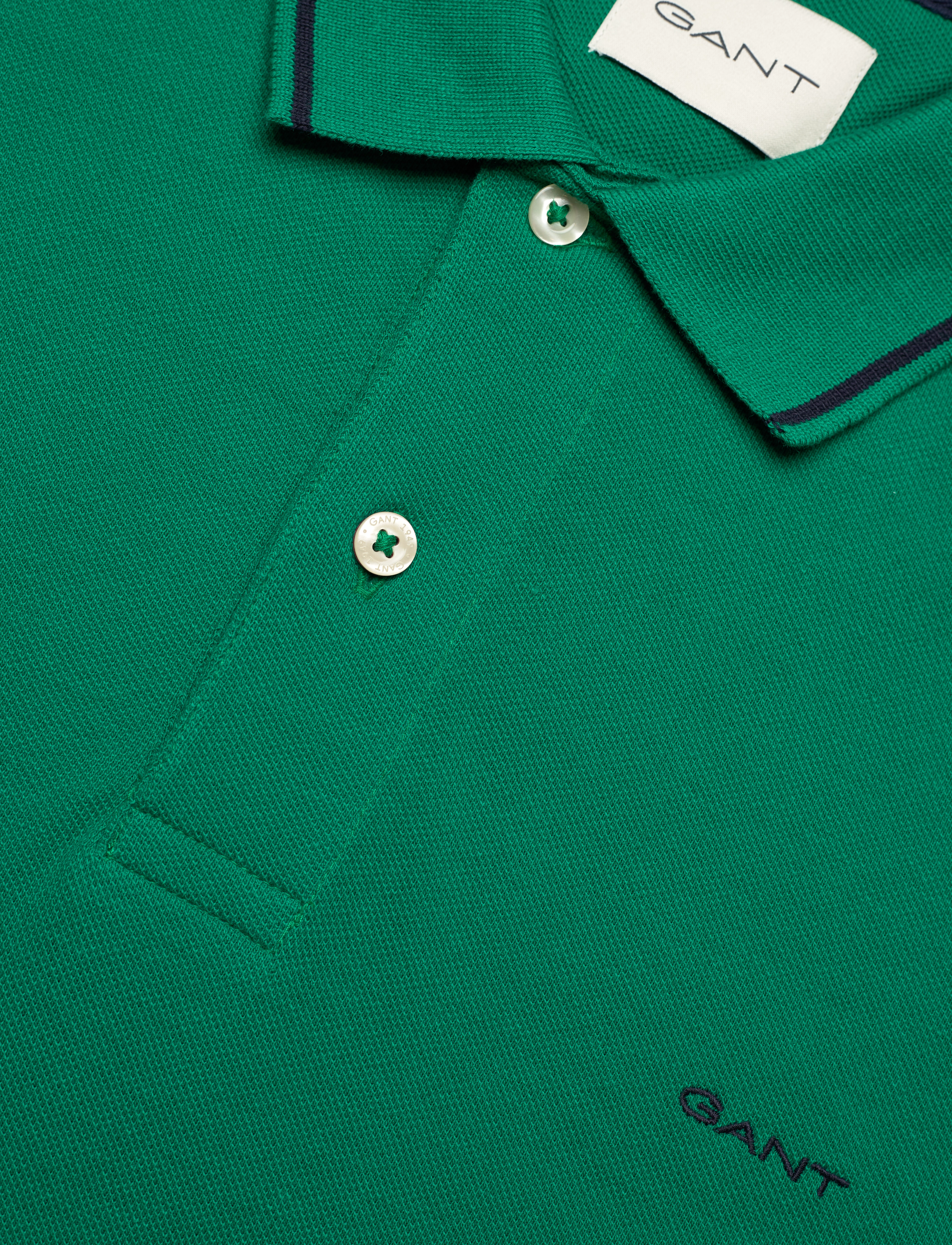 Gant - TIPPING SS PIQUE POLO - kurzärmelig - deep green - 2
