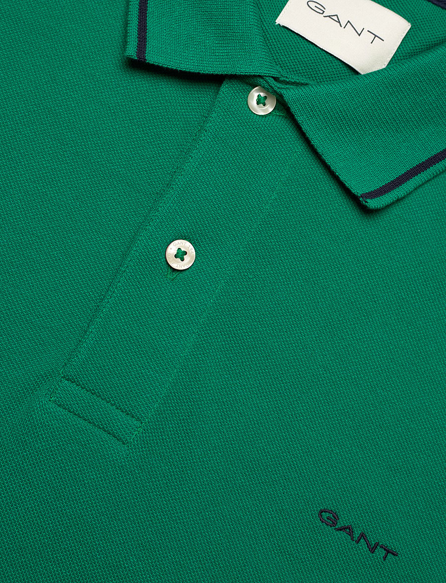 Gant - TIPPING SS PIQUE POLO - kurzärmelig - deep green - 2