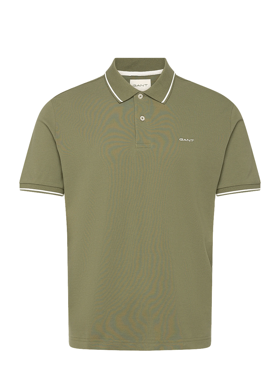 Gant - TIPPING SS PIQUE POLO - kurzärmelig - dry herb green - 1
